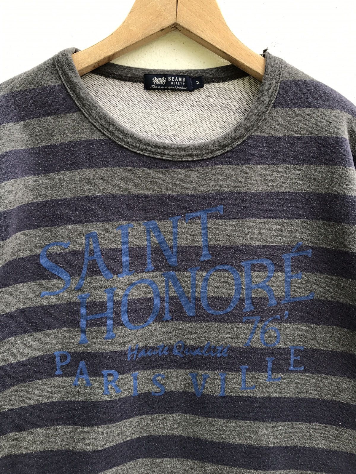 Beams Plus Beams Heart Stripe Sweatshirt Japanese Streetwear Size US M / EU 48-50 / 2 - 2 Thumbnail