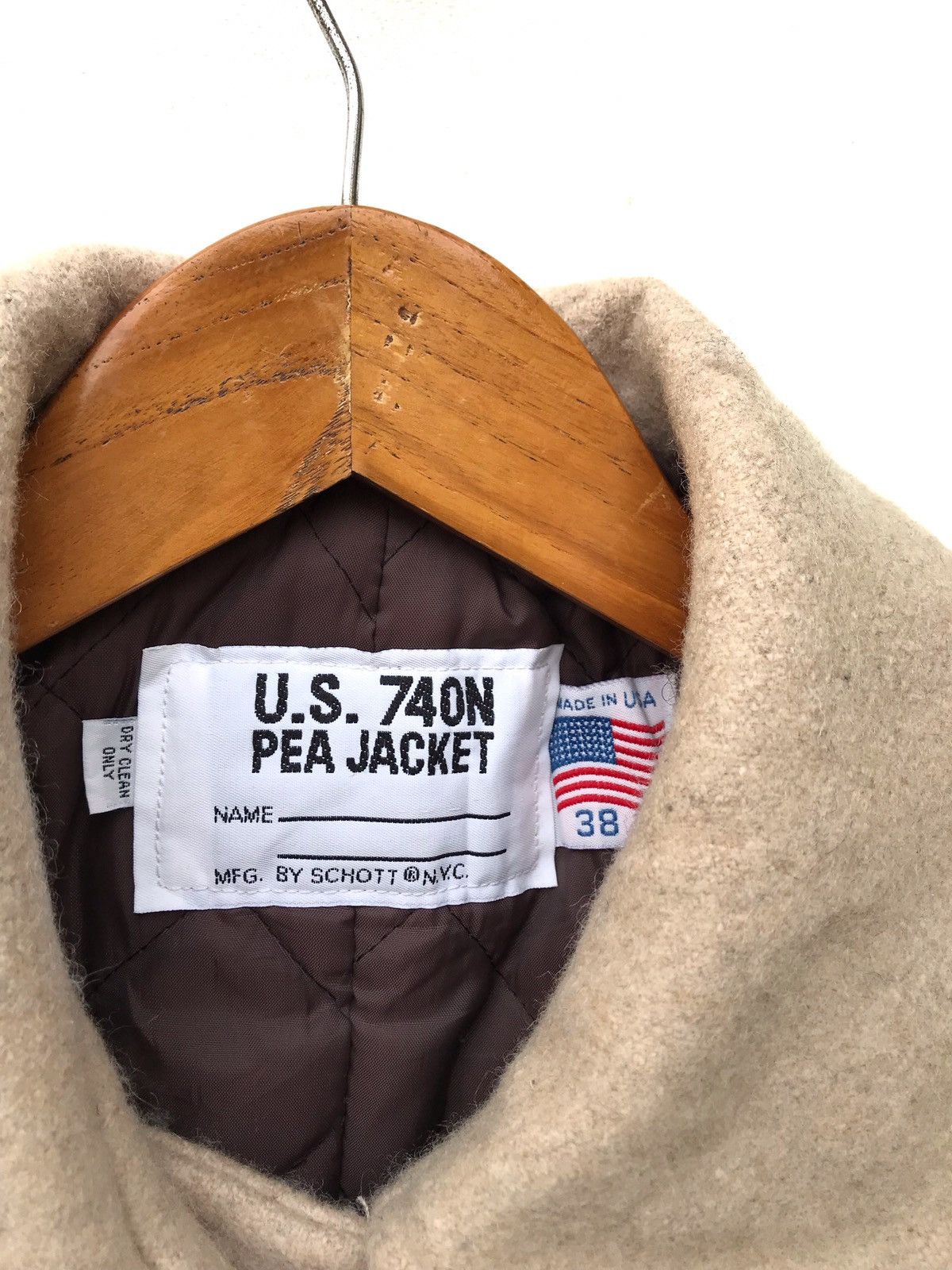 Schott Vintage Schott Double Breasted Wool Pea Coat Jacket Size US S / EU 44-46 / 1 - 2 Thumbnail