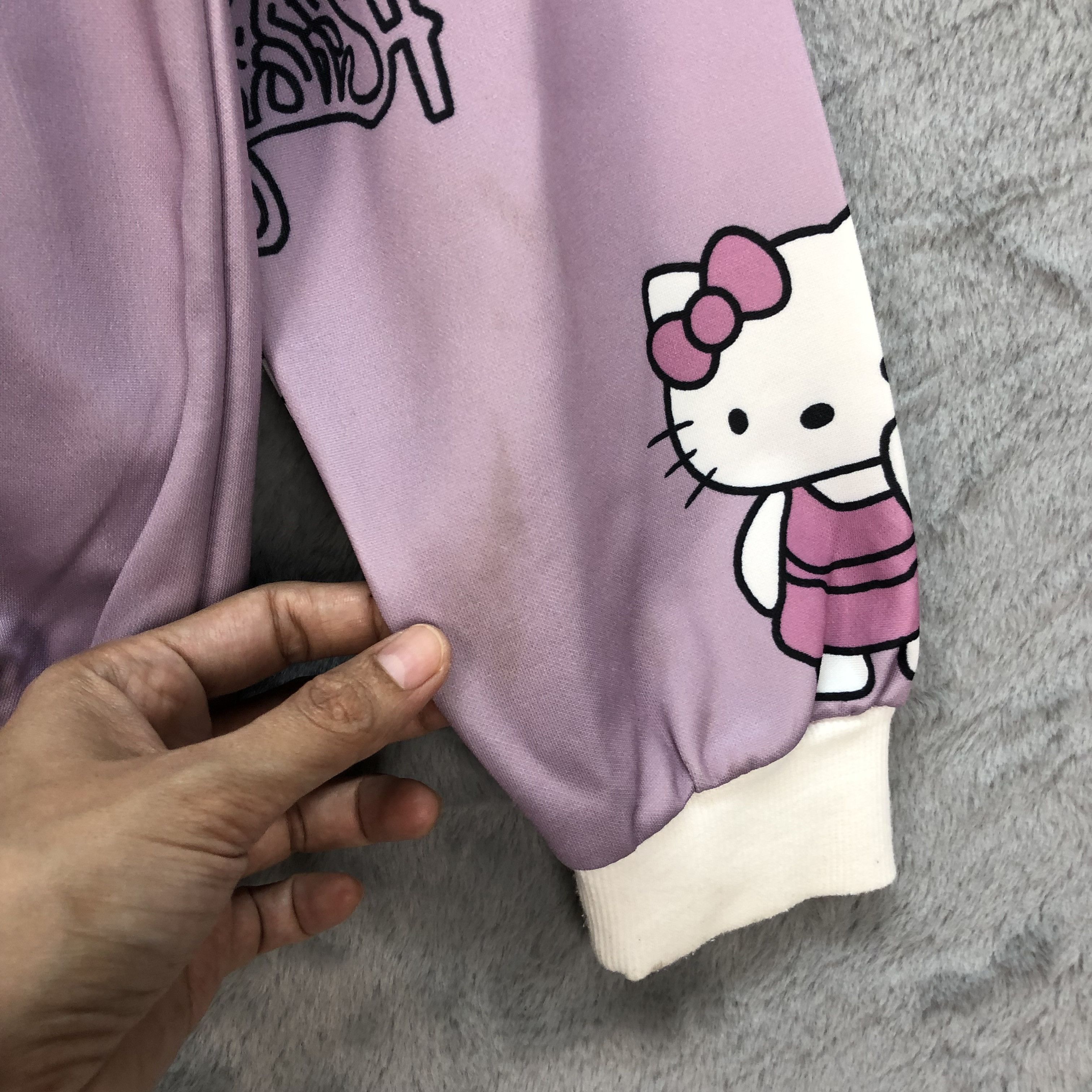 Japanese Brand Hello Kitty Big Logo Overprint Bomber Jacket #6229-55 Size M / US 6-8 / IT 42-44 - 10 Thumbnail