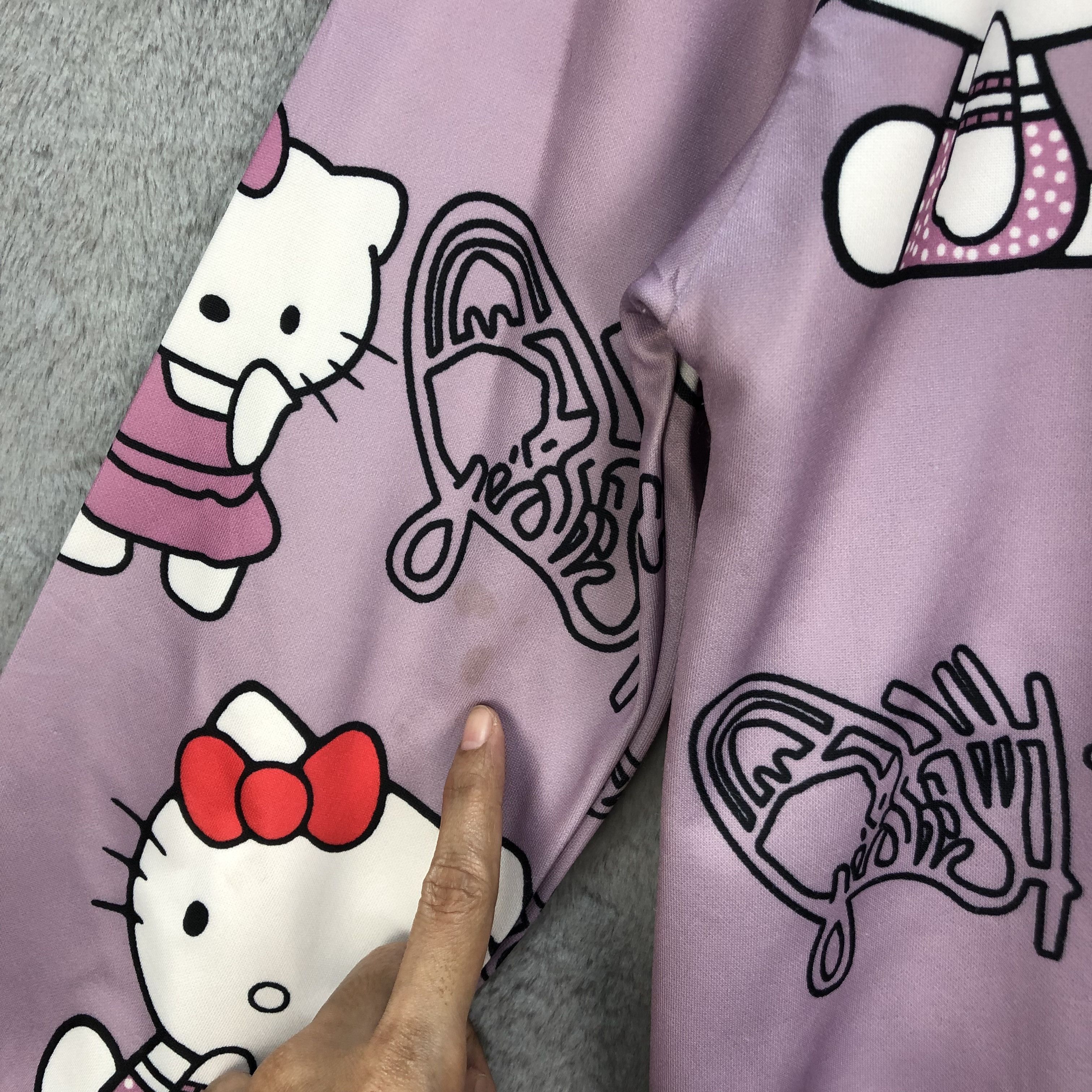 Japanese Brand Hello Kitty Big Logo Overprint Bomber Jacket #6229-55 Size M / US 6-8 / IT 42-44 - 9 Thumbnail