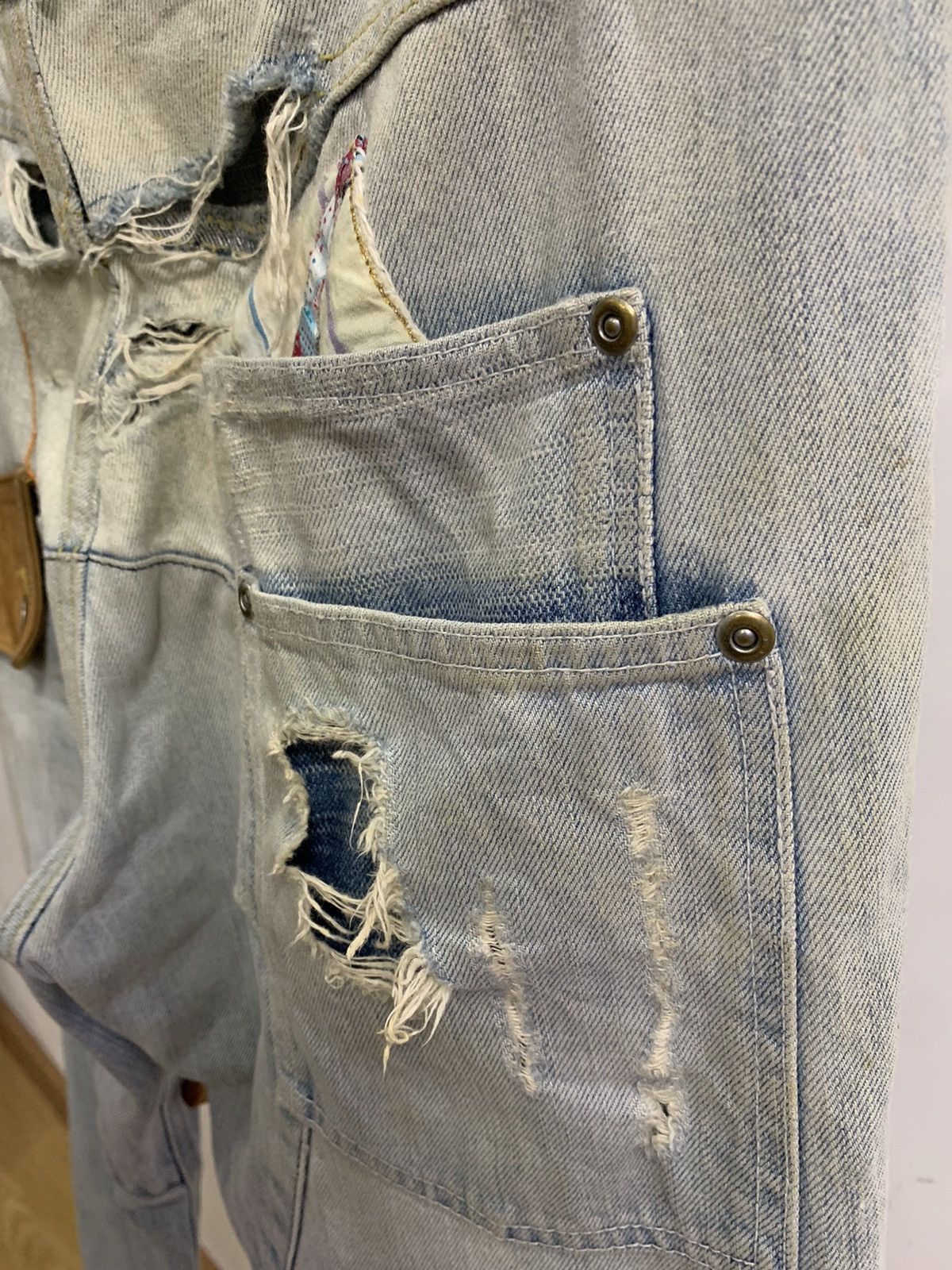 Quiksilver Quiksilver Distressed Denim Patchwork Size US 32 / EU 48 - 14 Thumbnail