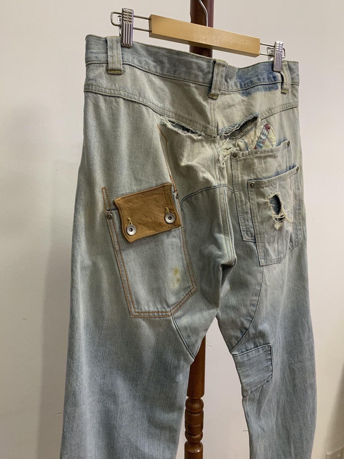 Quiksilver Quiksilver Distressed Denim Patchwork Size US 32 / EU 48 - 8 Thumbnail