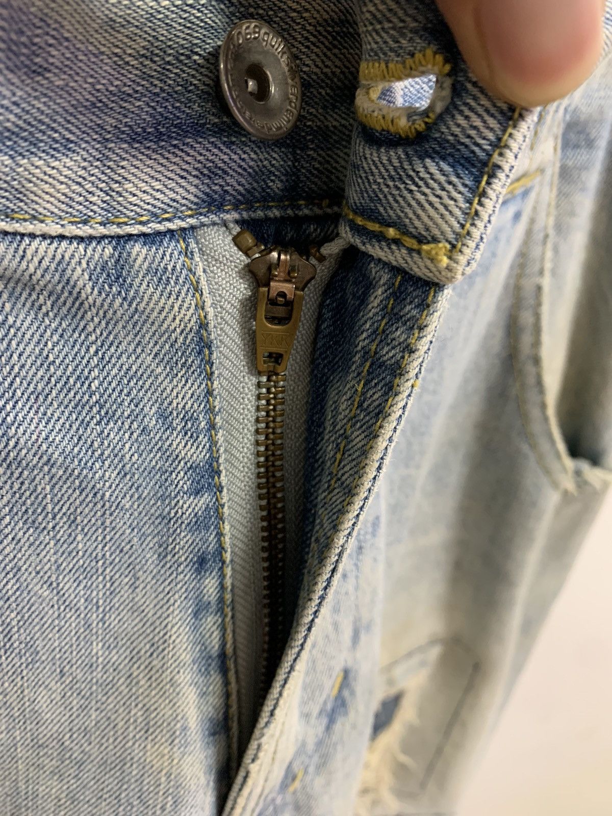 Quiksilver Quiksilver Distressed Denim Patchwork Size US 32 / EU 48 - 3 Thumbnail