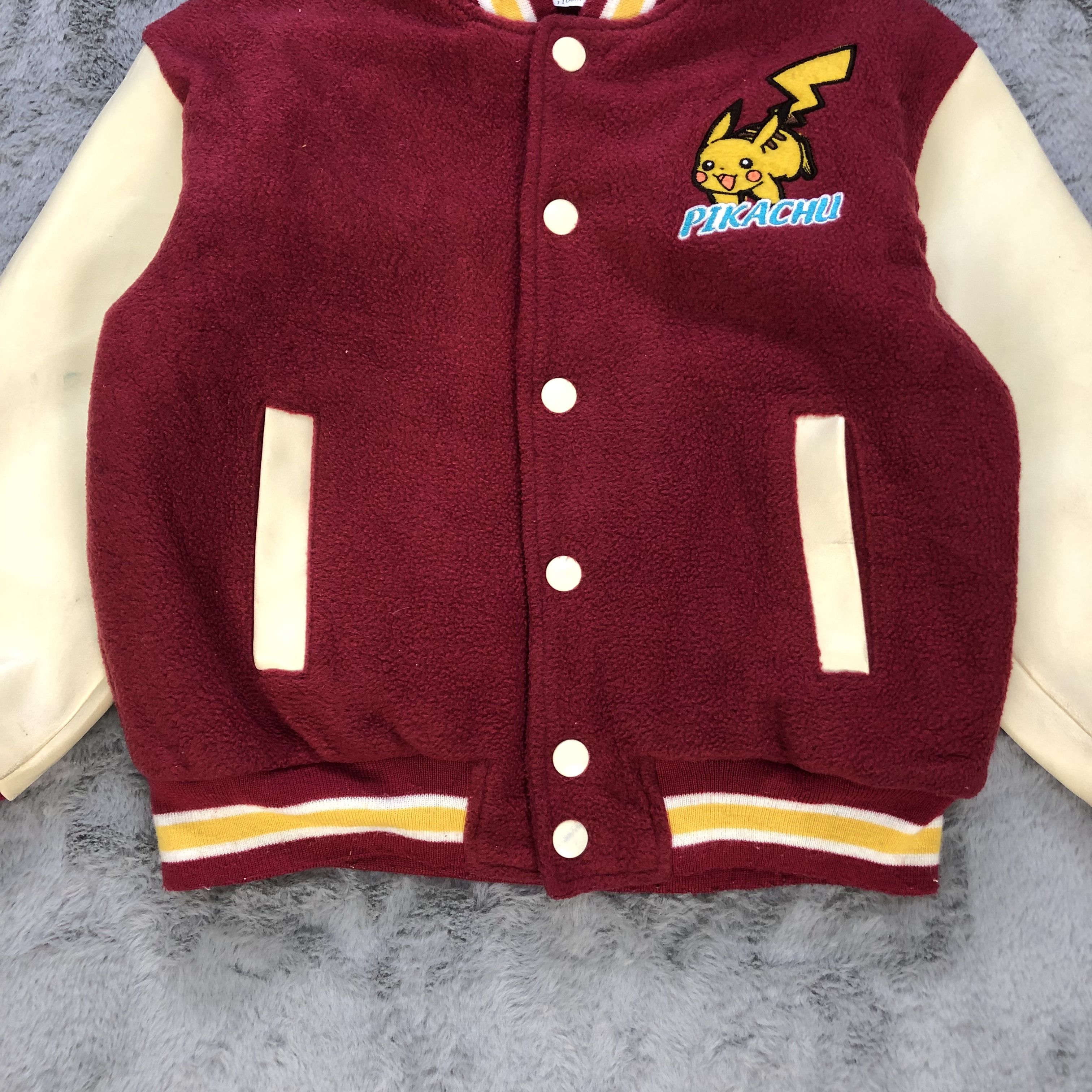 Pokemon Pokemon Kids Wool Leather Varsity Jacket #6255-55 Size US XXS / EU 40 - 4 Thumbnail