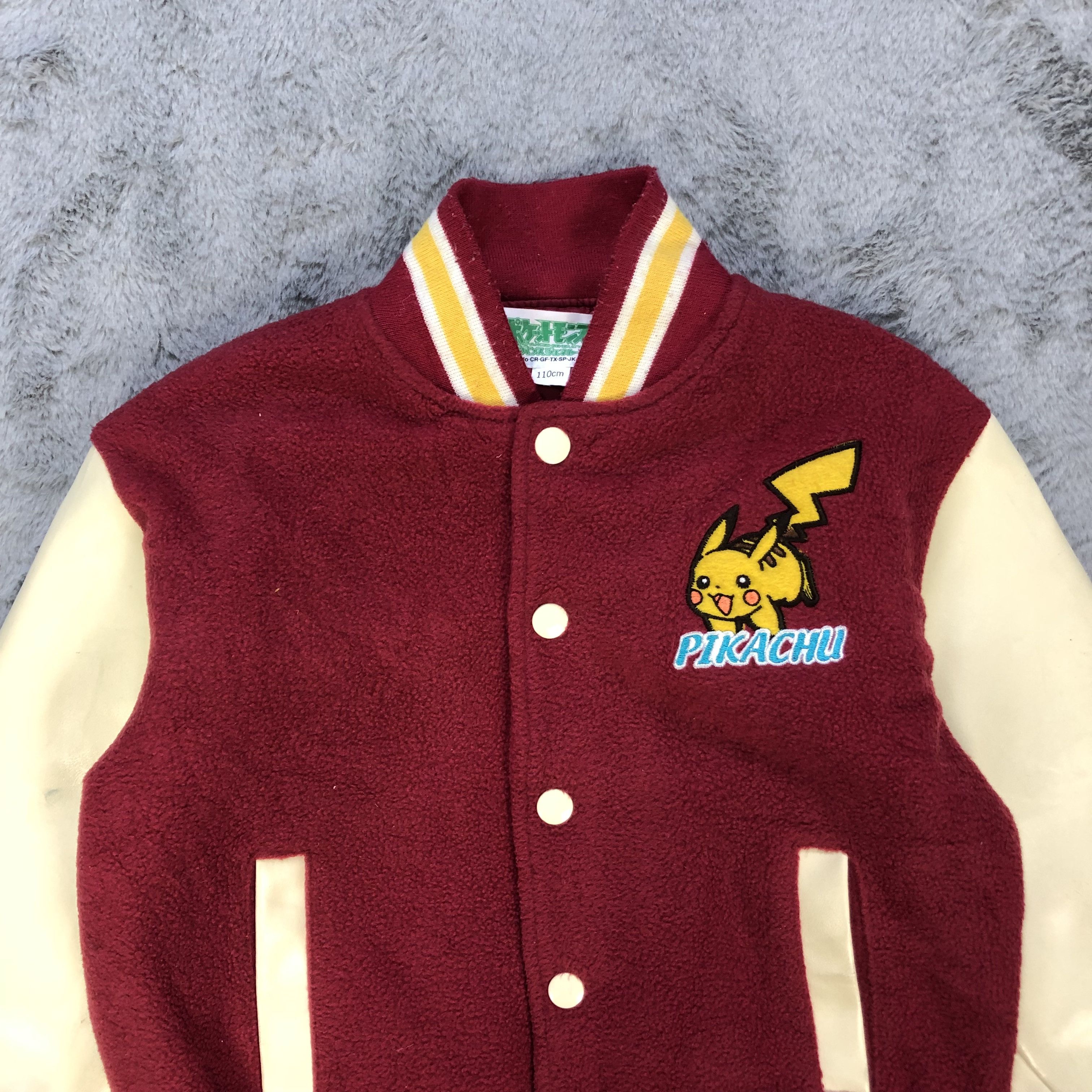 Pokemon Pokemon Kids Wool Leather Varsity Jacket #6255-55 Size US XXS / EU 40 - 2 Thumbnail