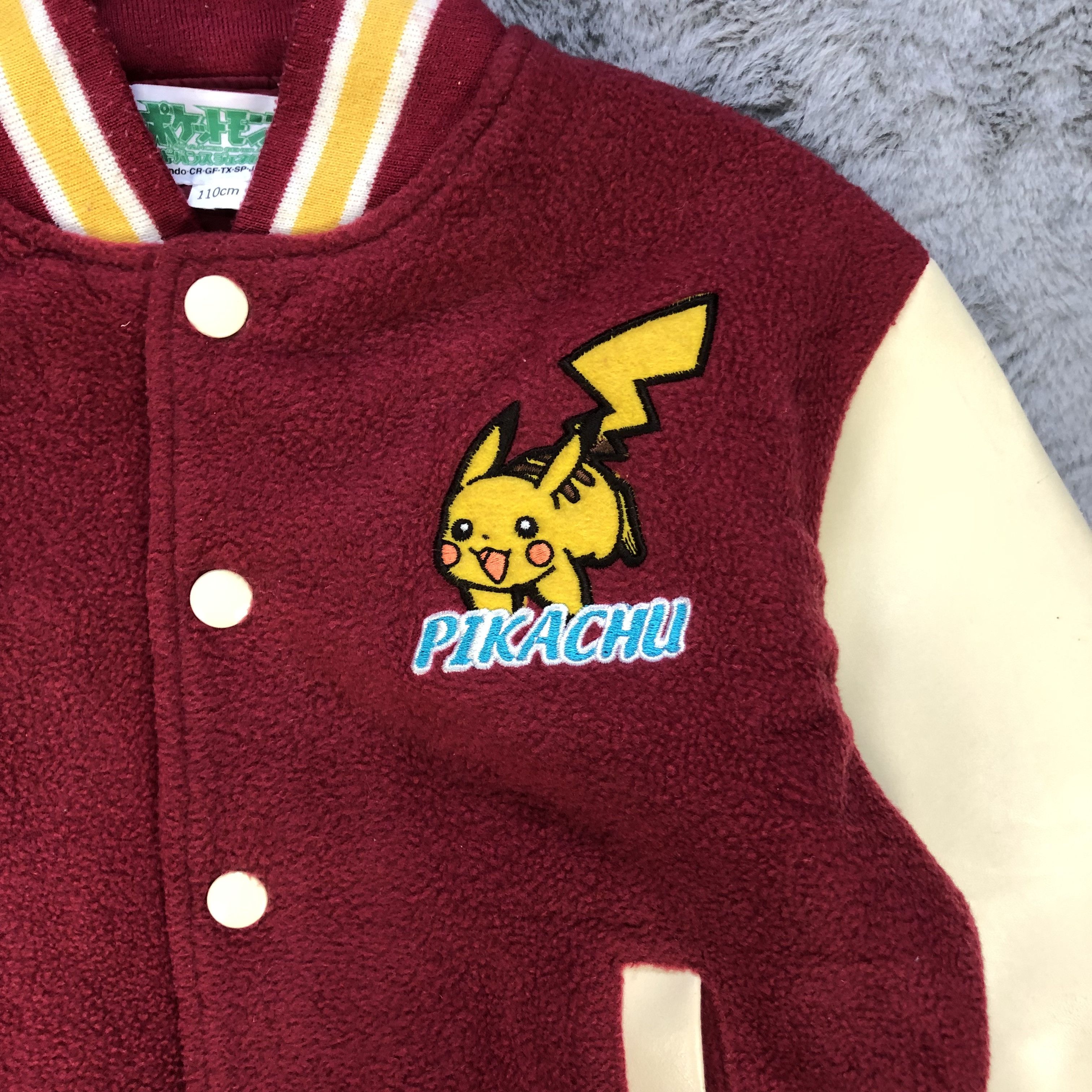 Pokemon Pokemon Kids Wool Leather Varsity Jacket #6255-55 Size US XXS / EU 40 - 3 Thumbnail