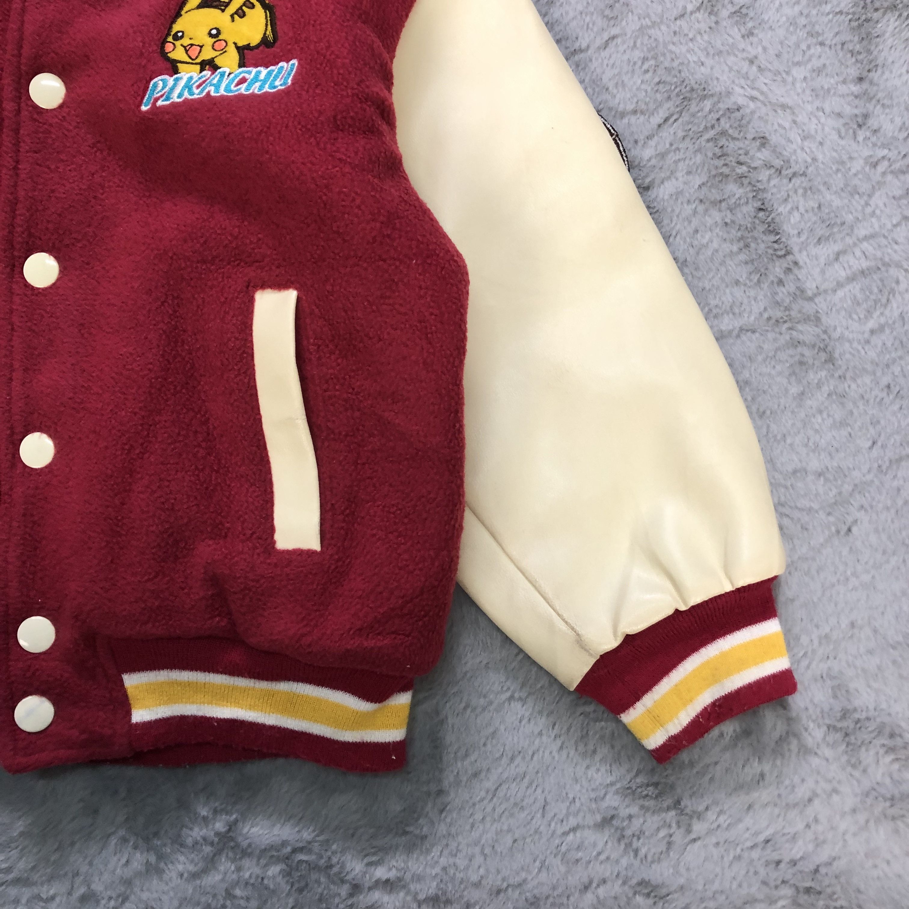 Pokemon Pokemon Kids Wool Leather Varsity Jacket #6255-55 Size US XXS / EU 40 - 7 Thumbnail