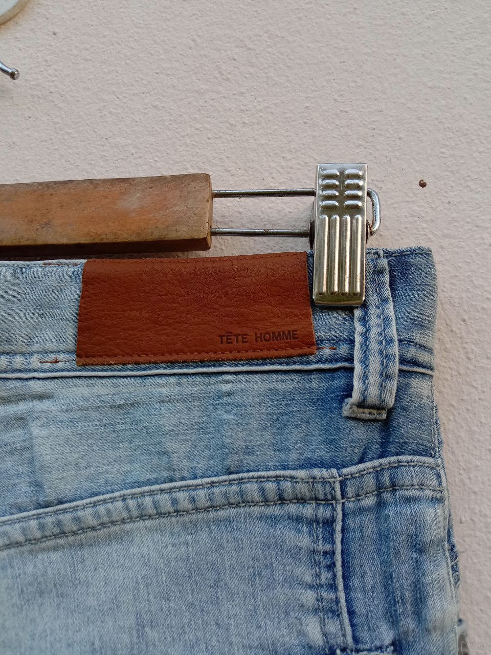 Tete Homme Vintage Tete Homme Cropped Stretchable Denim Pant Size US 30 / EU 46 - 12 Thumbnail