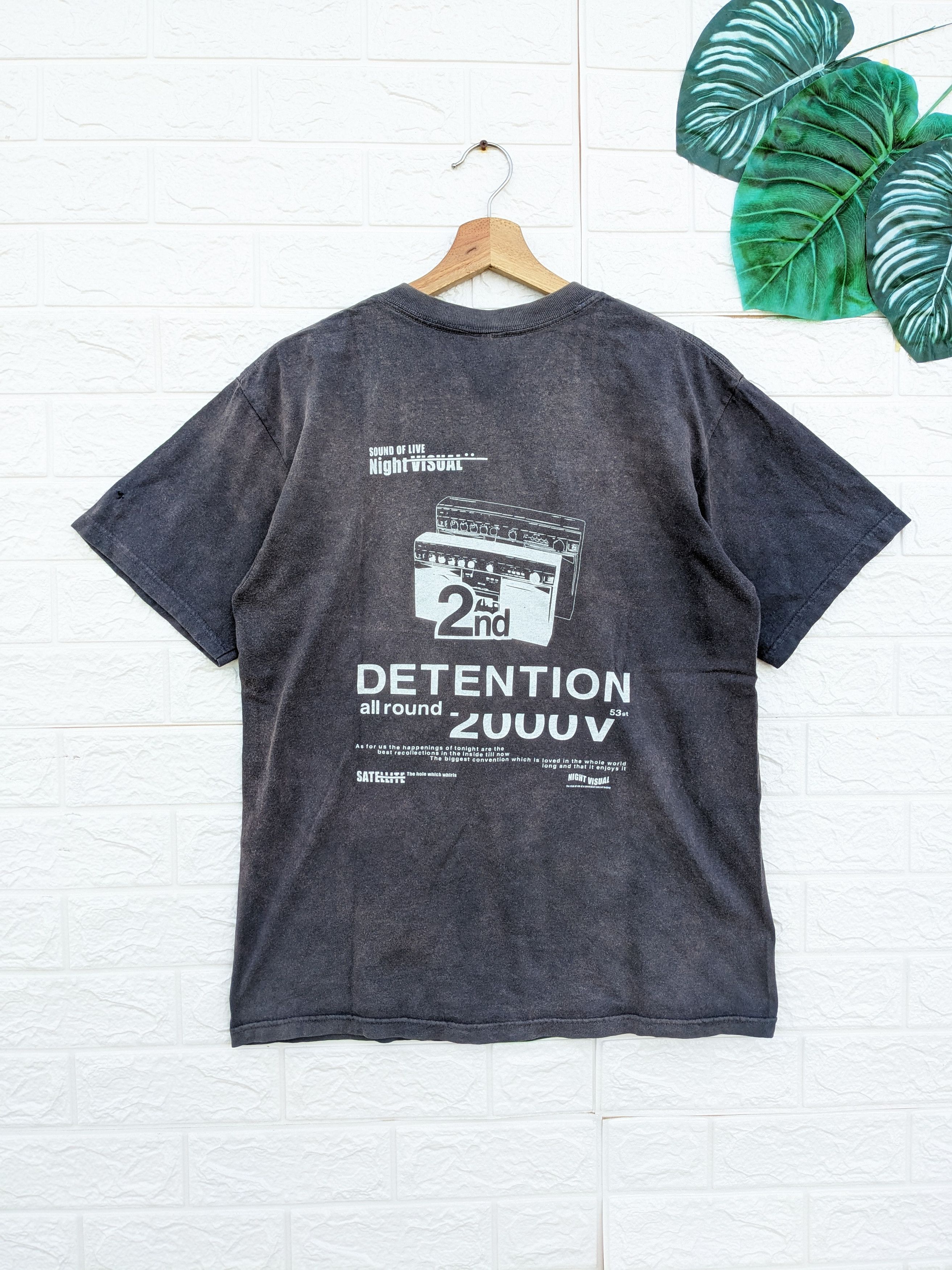 image of Made In USA x Vintage Maximum Night Visual Tees in Faded Black, Men's (Size Medium)