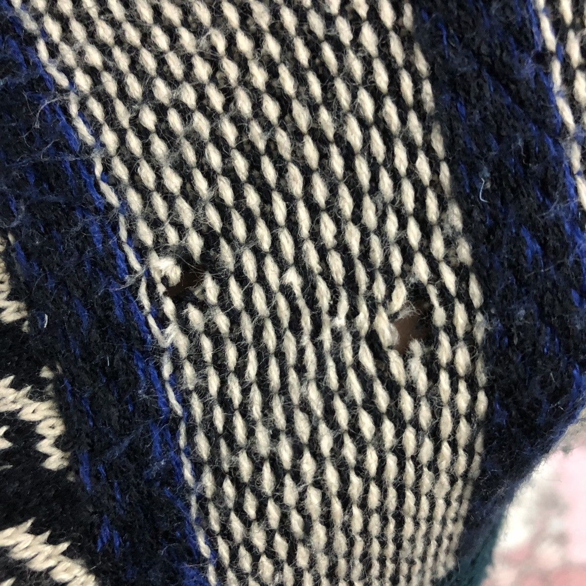 Aran Isles Knitwear Vintage Knit Multi Pattern Striped Long Sleeve Tee for Women Size M / US 6-8 / IT 42-44 - 8 Thumbnail