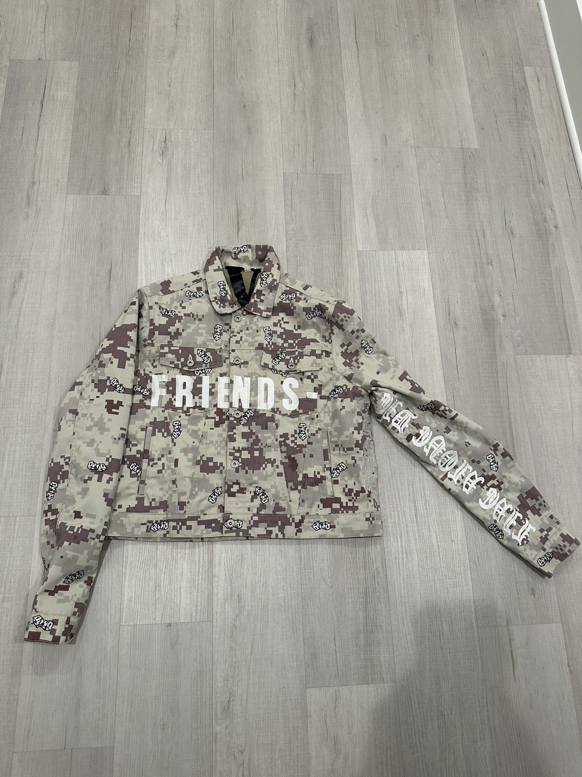 Vlone Camo Jacket Vlone Camouflage Friends Denim Jacket