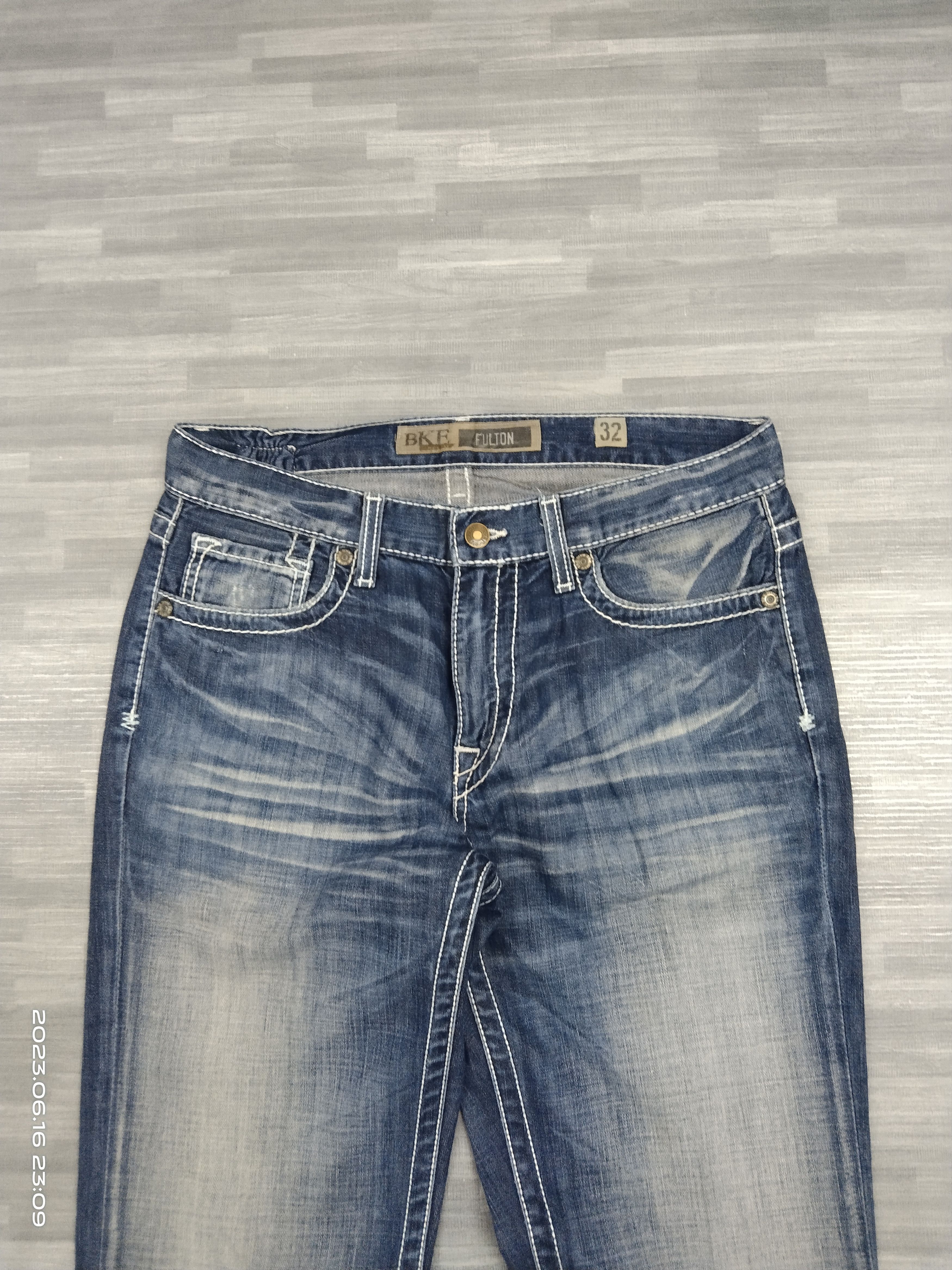 Japanese Brand FLARE WASHE BLUE BKE DENIM PANTS Size US 32 / EU 48 - 4 Thumbnail