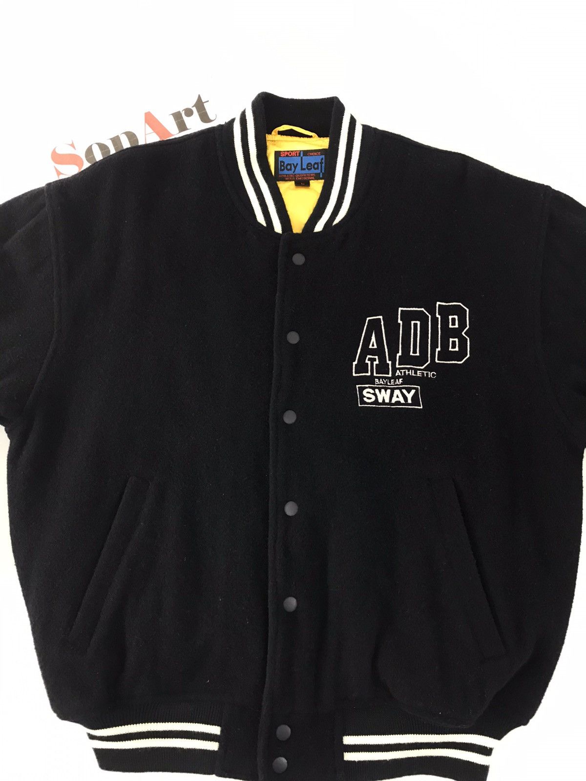 Other Varsity Vintage Bayleaf Athletic Varsity Bomber Wool Jacket Size US L / EU 52-54 / 3 - 3 Thumbnail