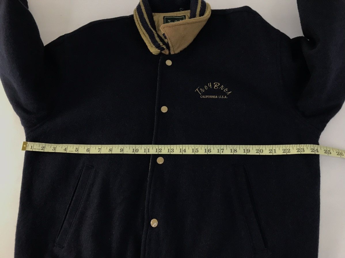 Japanese Brand × Vintage Vintage Varsity Jacket Wool Troy Bros Snap Button Size US L / EU 52-54 / 3 - 12 Thumbnail