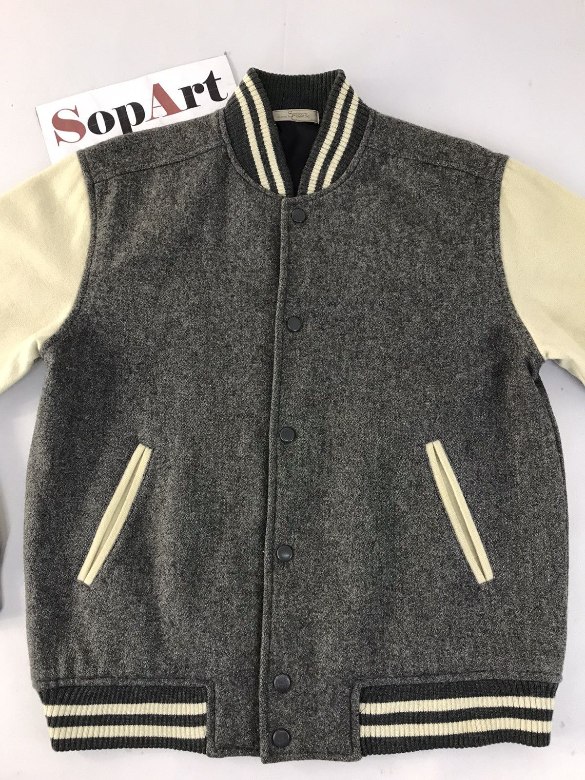 Japanese Brand Vintage Sporty Casual Varsity Jacket Snap Button Design Size US M / EU 48-50 / 2 - 3 Thumbnail