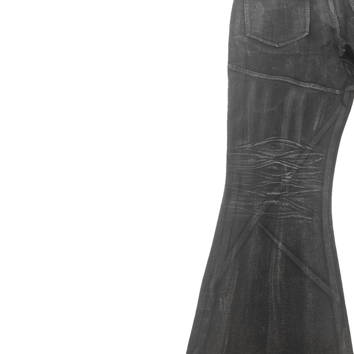 ★ COLLETT, Crackle Waxed Paneled Denim Bootcut Flared Denim