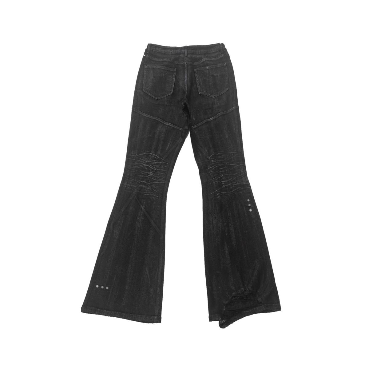 ★ COLLETT, Crackle Waxed Paneled Denim Bootcut Flared Denim