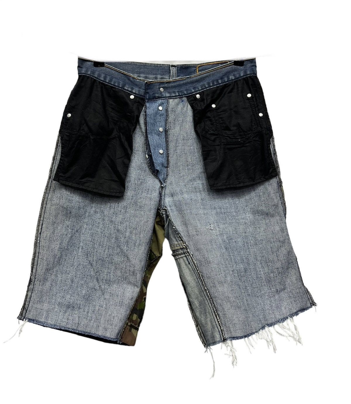 Vinti Andrews 🔥RARE🔥REWORKED VINTI ANDREW Patchwork Bondage Shorts Size US 30 / EU 46 - 12 Thumbnail