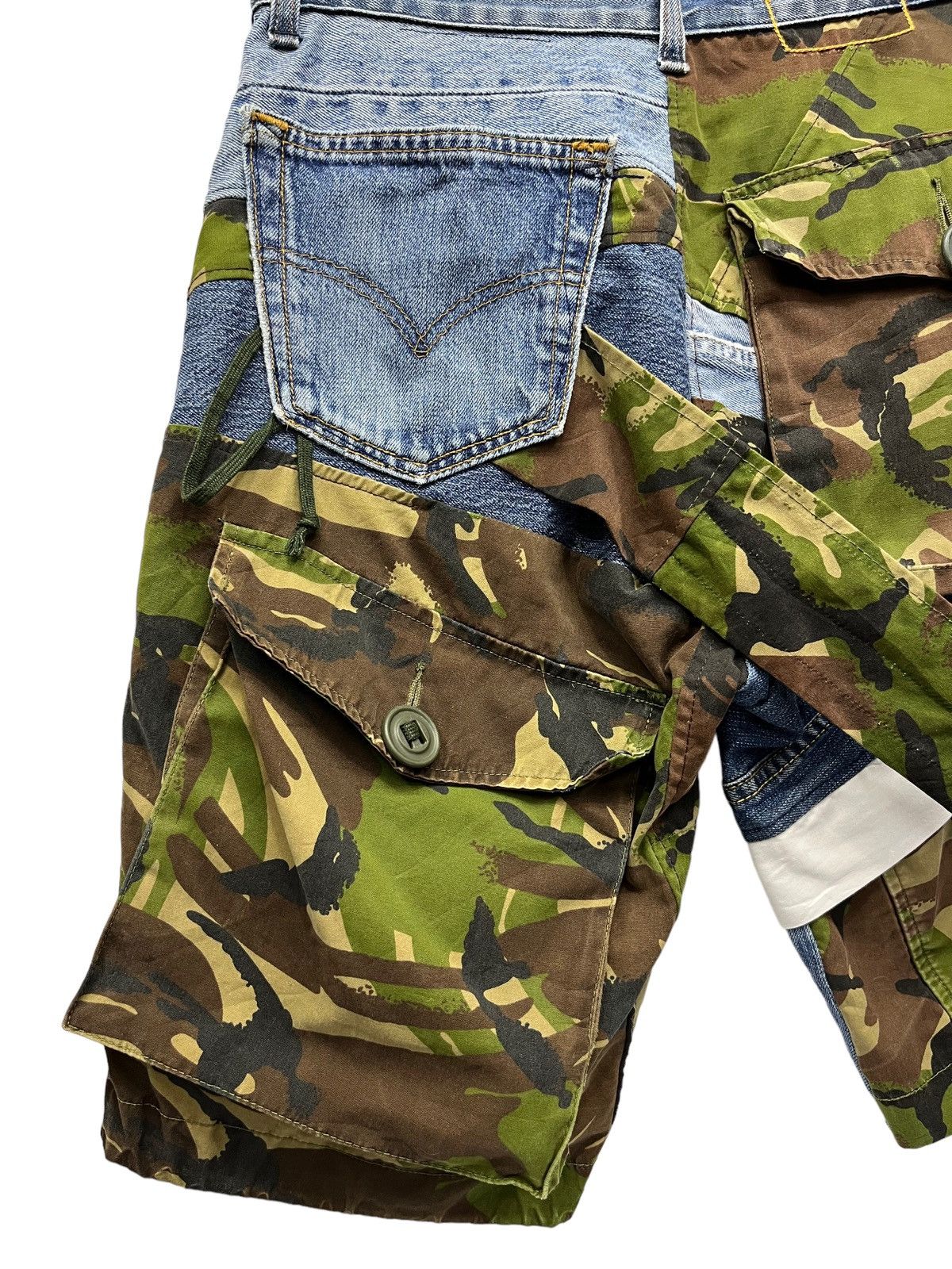 Vinti Andrews 🔥RARE🔥REWORKED VINTI ANDREW Patchwork Bondage Shorts Size US 30 / EU 46 - 5 Thumbnail
