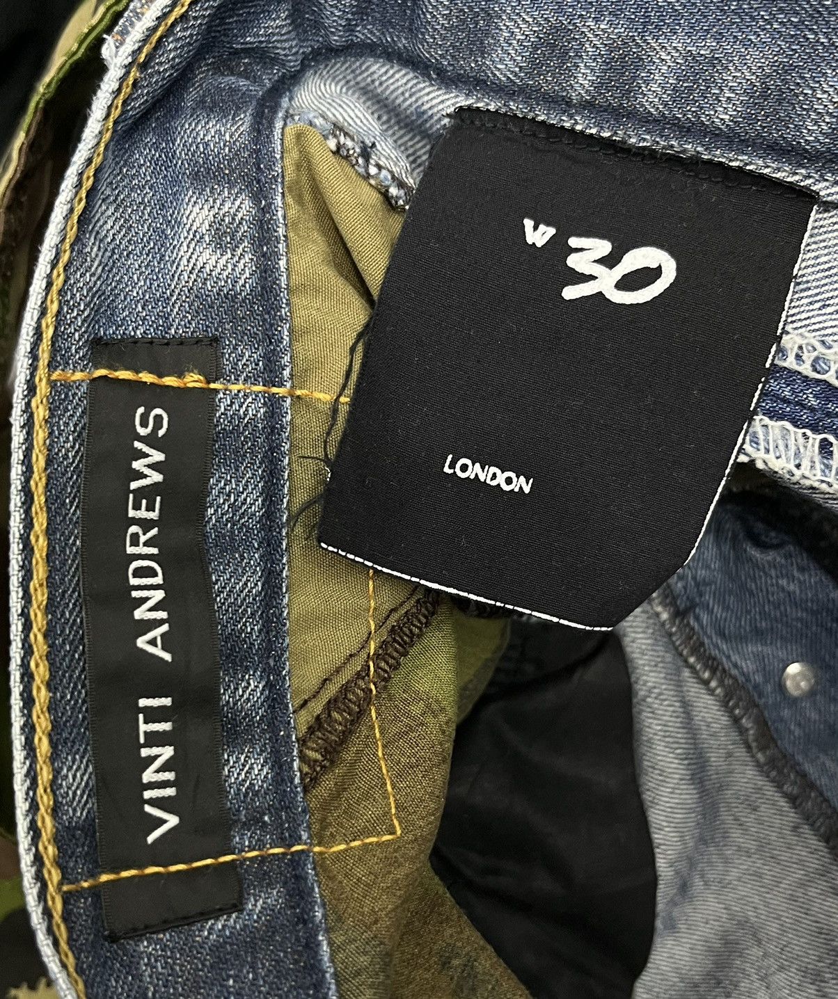 Vinti Andrews 🔥RARE🔥REWORKED VINTI ANDREW Patchwork Bondage Shorts Size US 30 / EU 46 - 13 Thumbnail
