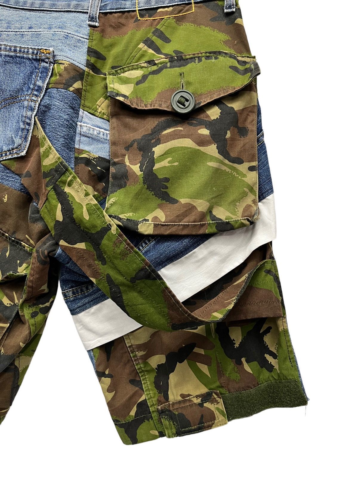 Vinti Andrews 🔥RARE🔥REWORKED VINTI ANDREW Patchwork Bondage Shorts Size US 30 / EU 46 - 6 Thumbnail