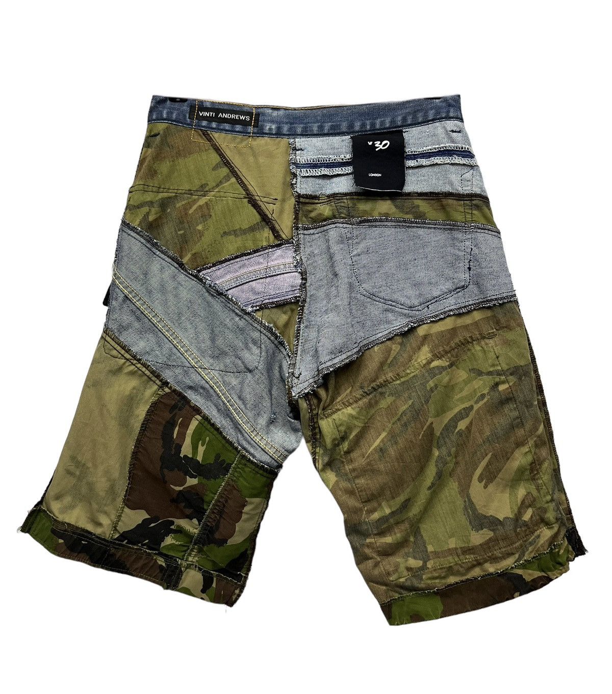 Vinti Andrews 🔥RARE🔥REWORKED VINTI ANDREW Patchwork Bondage Shorts Size US 30 / EU 46 - 11 Thumbnail