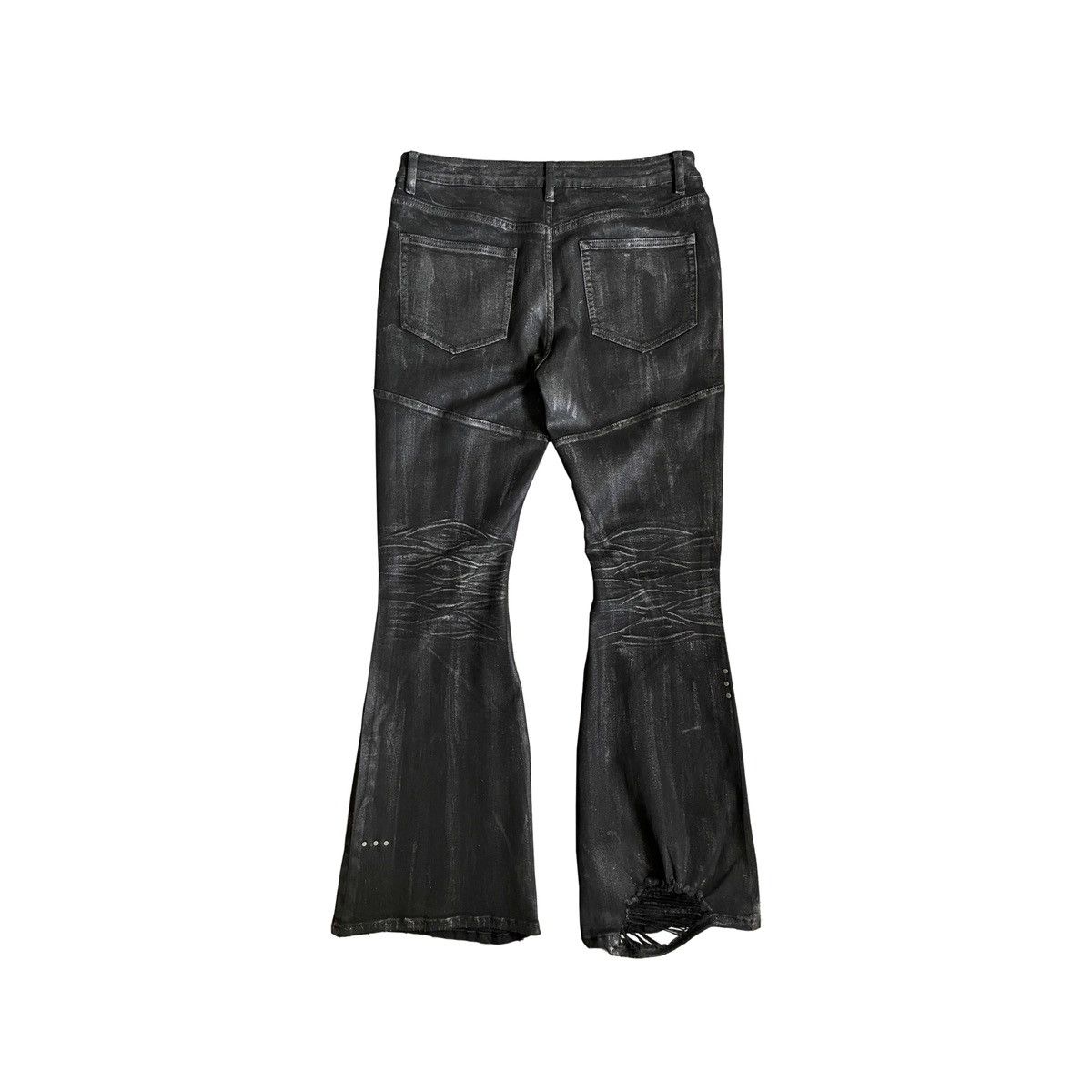 Other COLLETT, Crackle Waxed Paneled Denim Bootcut Flared Denim Size US 32 / EU 48 - 2 Thumbnail