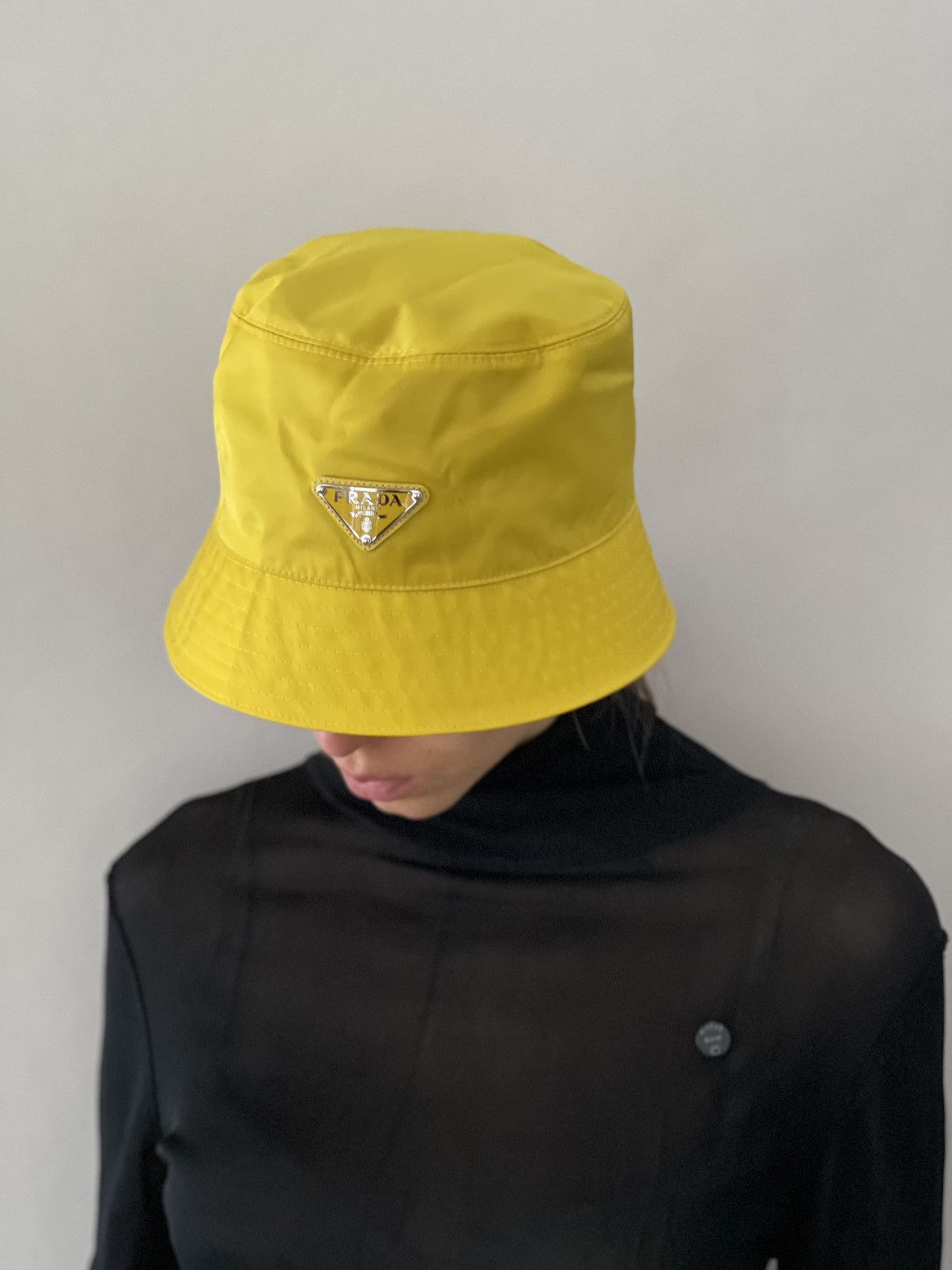 Prada Prada Nylon Bucket with triangle logo Size ONE SIZE - 1 Thumbnail