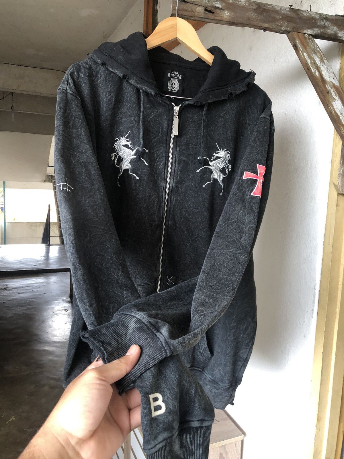 Japanese Brand Vintage Bagarch Japan Tie Dye Over Prints Zipper Hoodie Size US XL / EU 56 / 4 - 9 Thumbnail