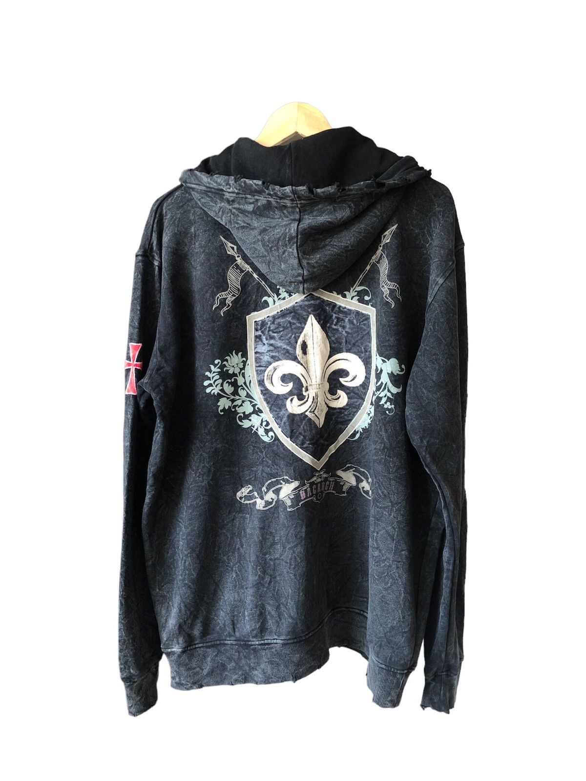 Japanese Brand Vintage Bagarch Japan Tie Dye Over Prints Zipper Hoodie Size US XL / EU 56 / 4 - 2 Thumbnail