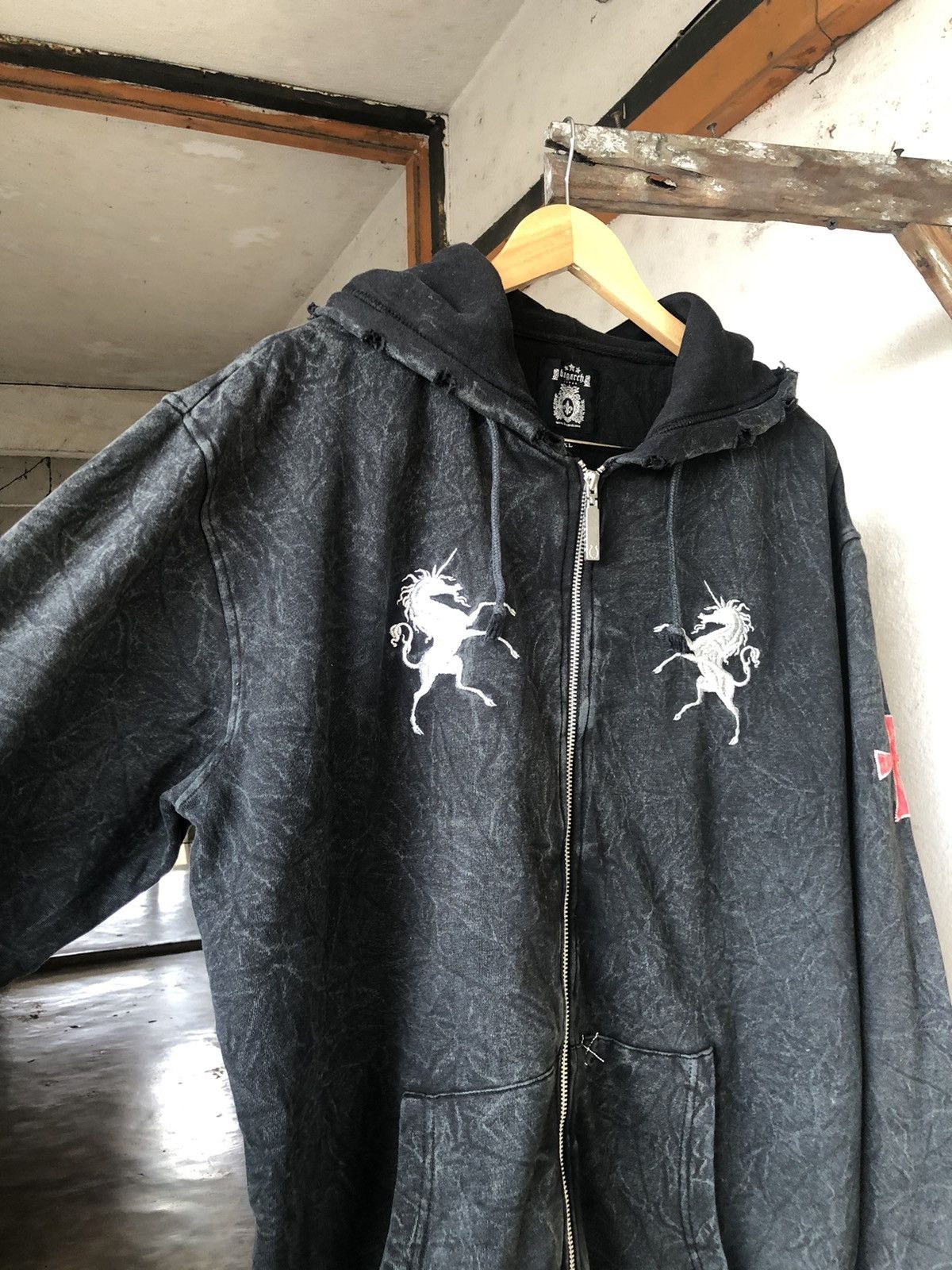 Japanese Brand Vintage Bagarch Japan Tie Dye Over Prints Zipper Hoodie Size US XL / EU 56 / 4 - 8 Thumbnail