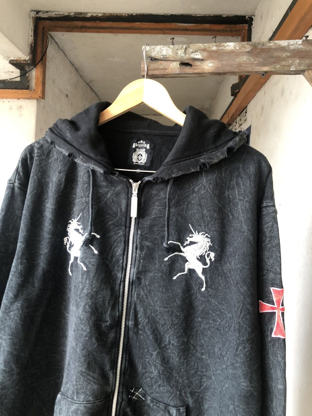 Japanese Brand Vintage Bagarch Japan Tie Dye Over Prints Zipper Hoodie Size US XL / EU 56 / 4 - 5 Thumbnail