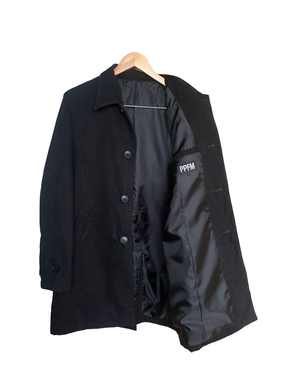 image of Vintage Ppfm Chore Button Parka Jacket in Black, Men's (Size Medium)