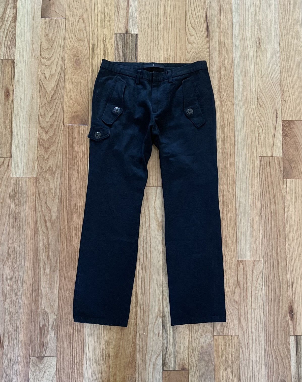 image of Julius Gasmask Slim Waxed Cargo Pants in Black, Men's (Size 27)