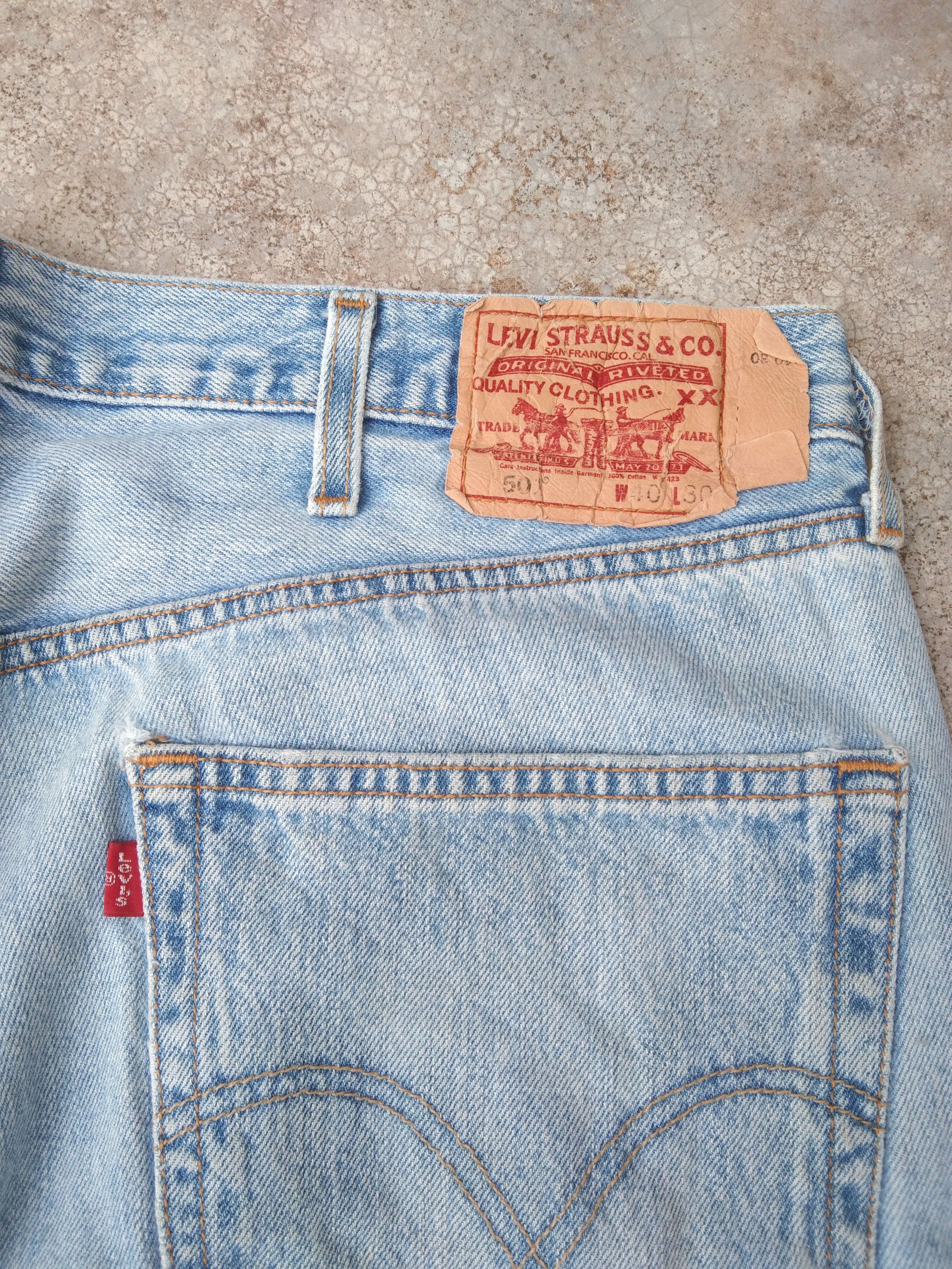 Levi's × Vintage Vintage Levis 501 Straight Leg Jeans 38x30 Size US 38 / EU 54 - 4 Thumbnail