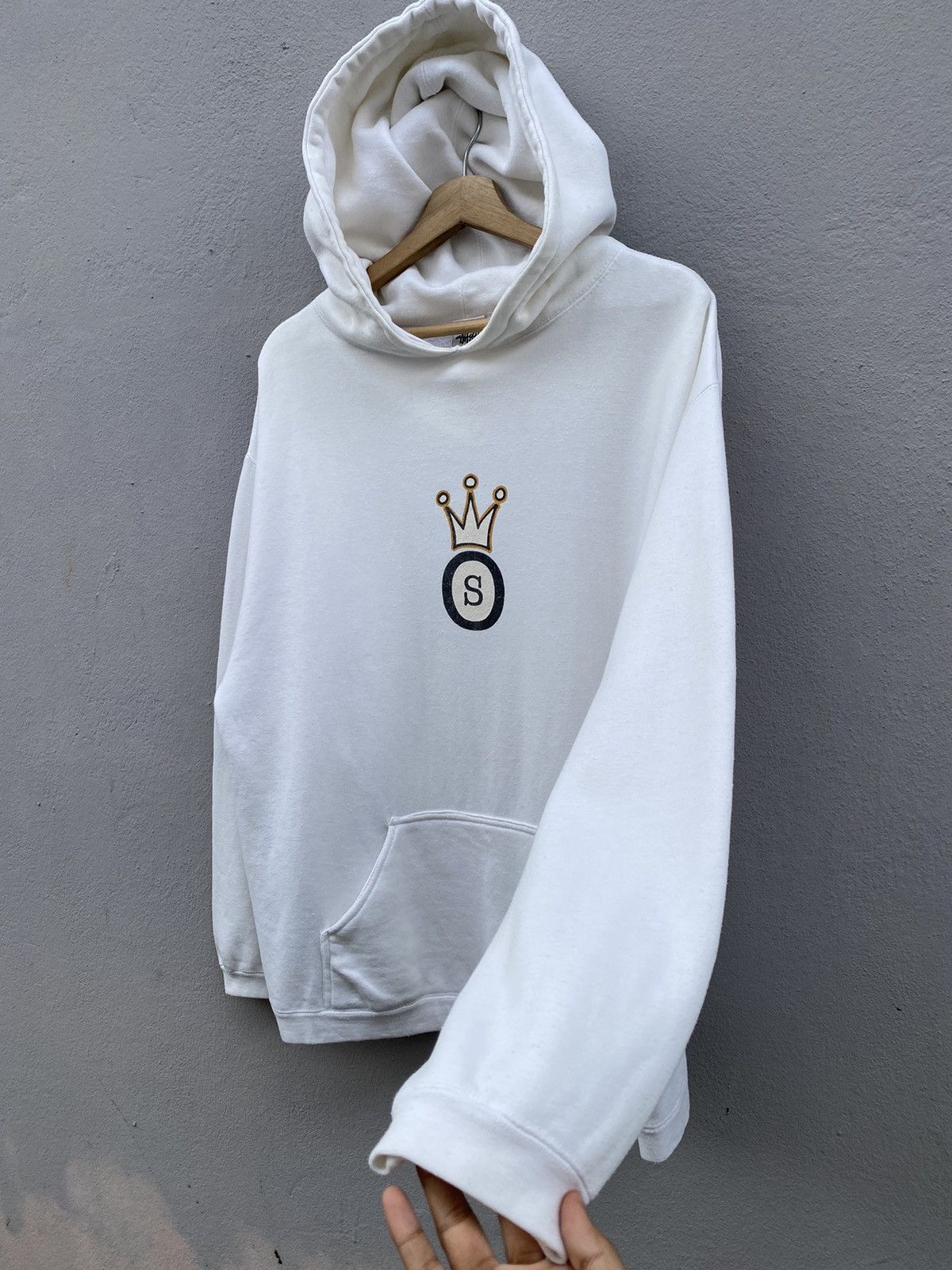 Stussy 💥RARE💥 Vintage 90s STÜSSY “S” Crown 👑 Center Logo Hoodie Size US L / EU 52-54 / 3 - 2 Thumbnail