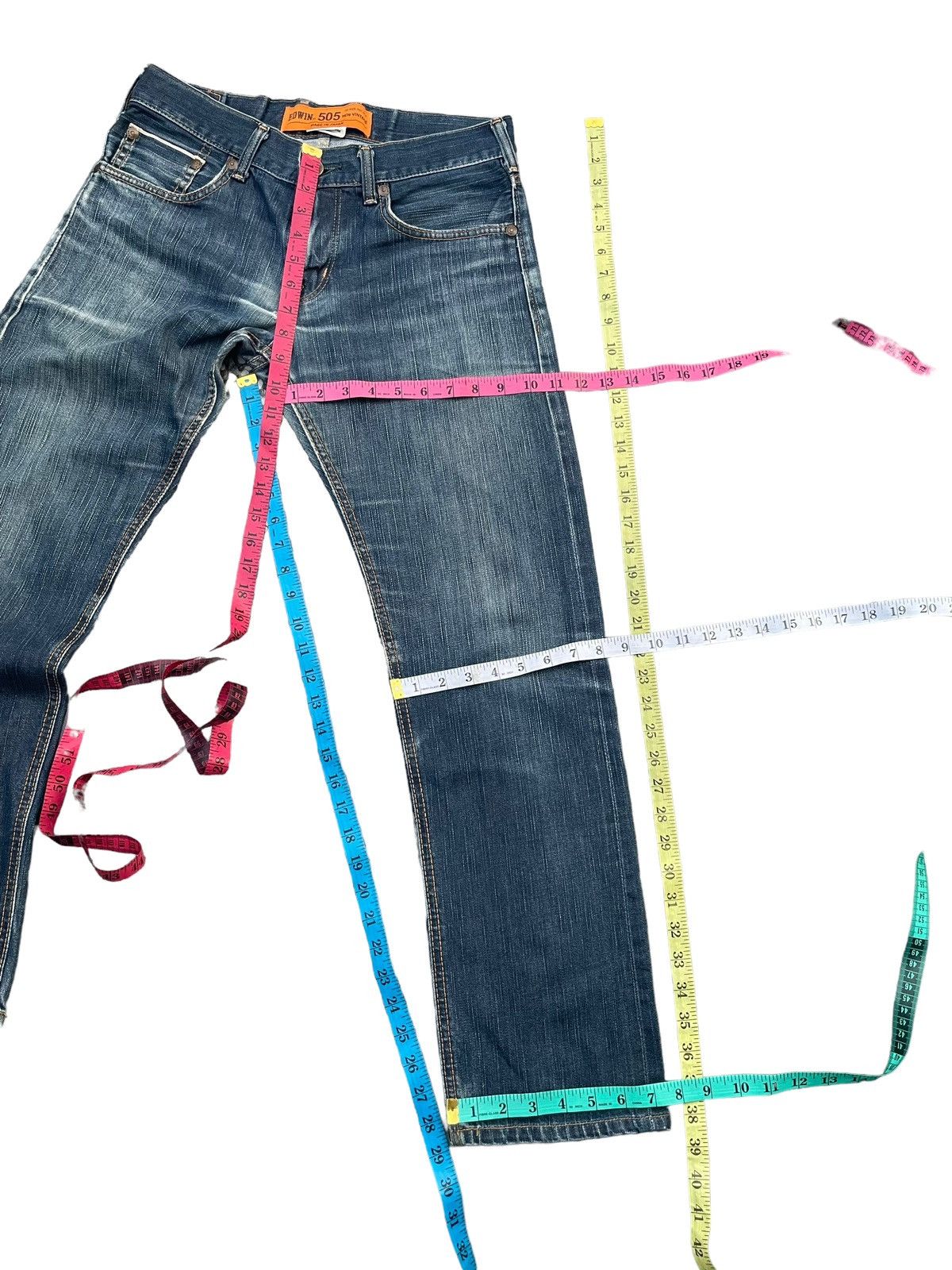 Edwin Vintage Edwin 505SK Selvedge Distresed & Rework Size US 32 / EU 48 - 20 Thumbnail