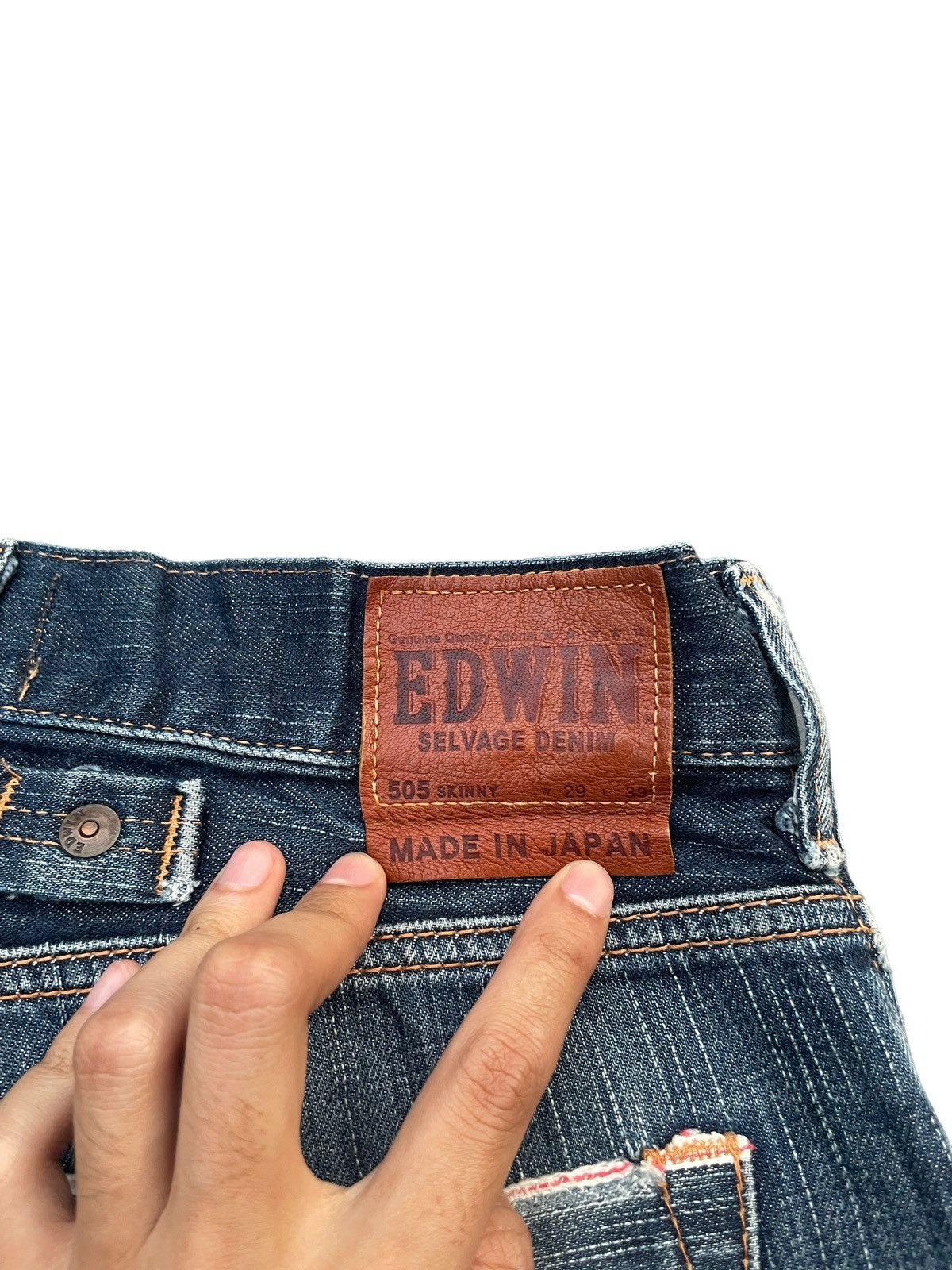 Edwin Vintage Edwin 505SK Selvedge Distresed & Rework Size US 32 / EU 48 - 13 Thumbnail
