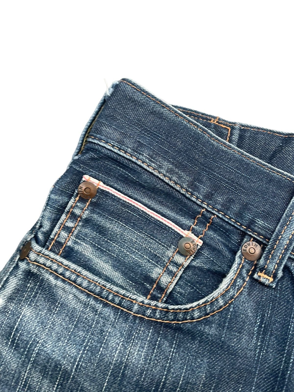 Edwin Vintage Edwin 505SK Selvedge Distresed & Rework Size US 32 / EU 48 - 4 Thumbnail