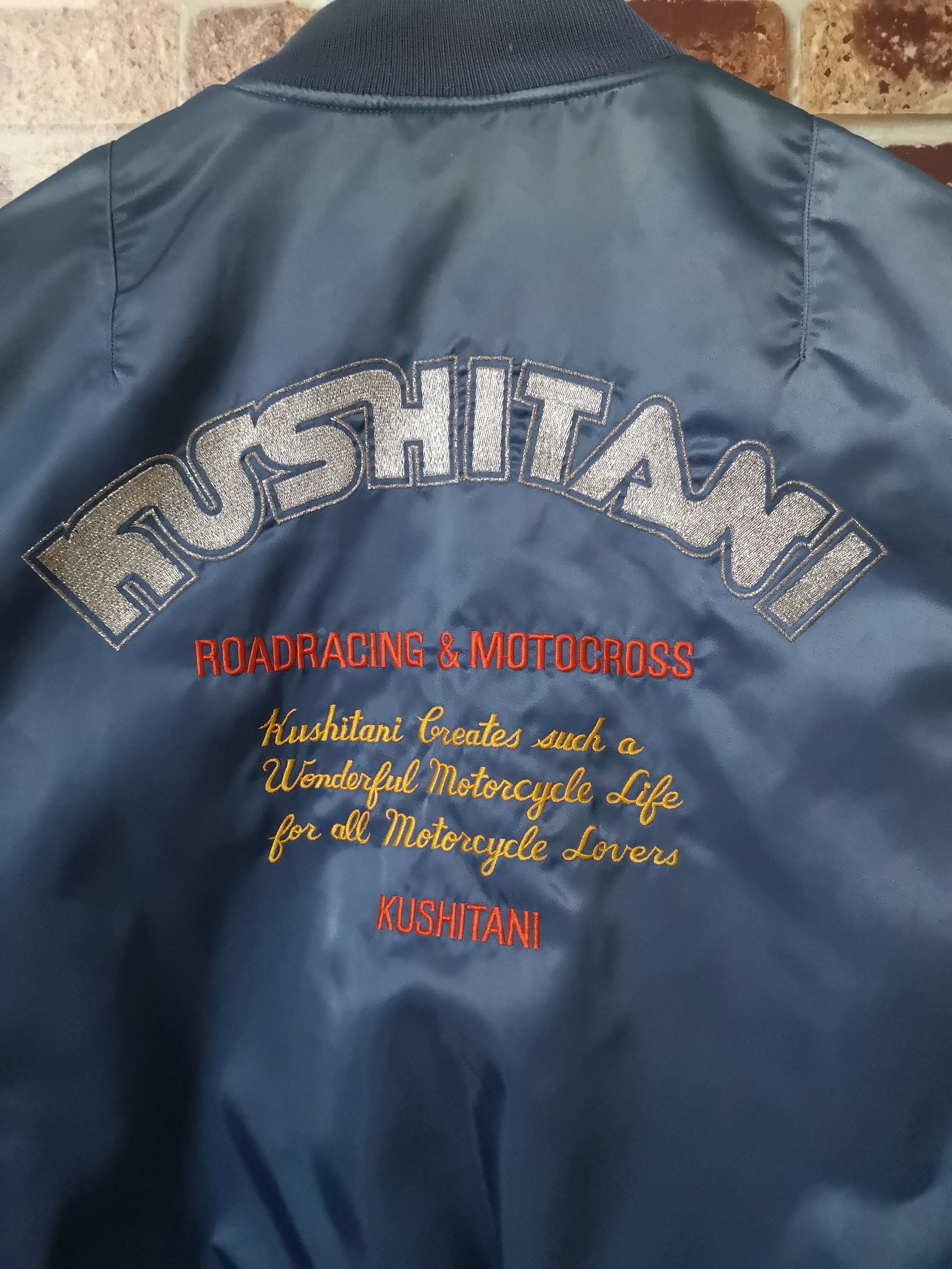 Vintage VINTAGE RACING KUSHITANI REVESIBLE BOMBER JACKET Size US L / EU 52-54 / 3 - 3 Thumbnail