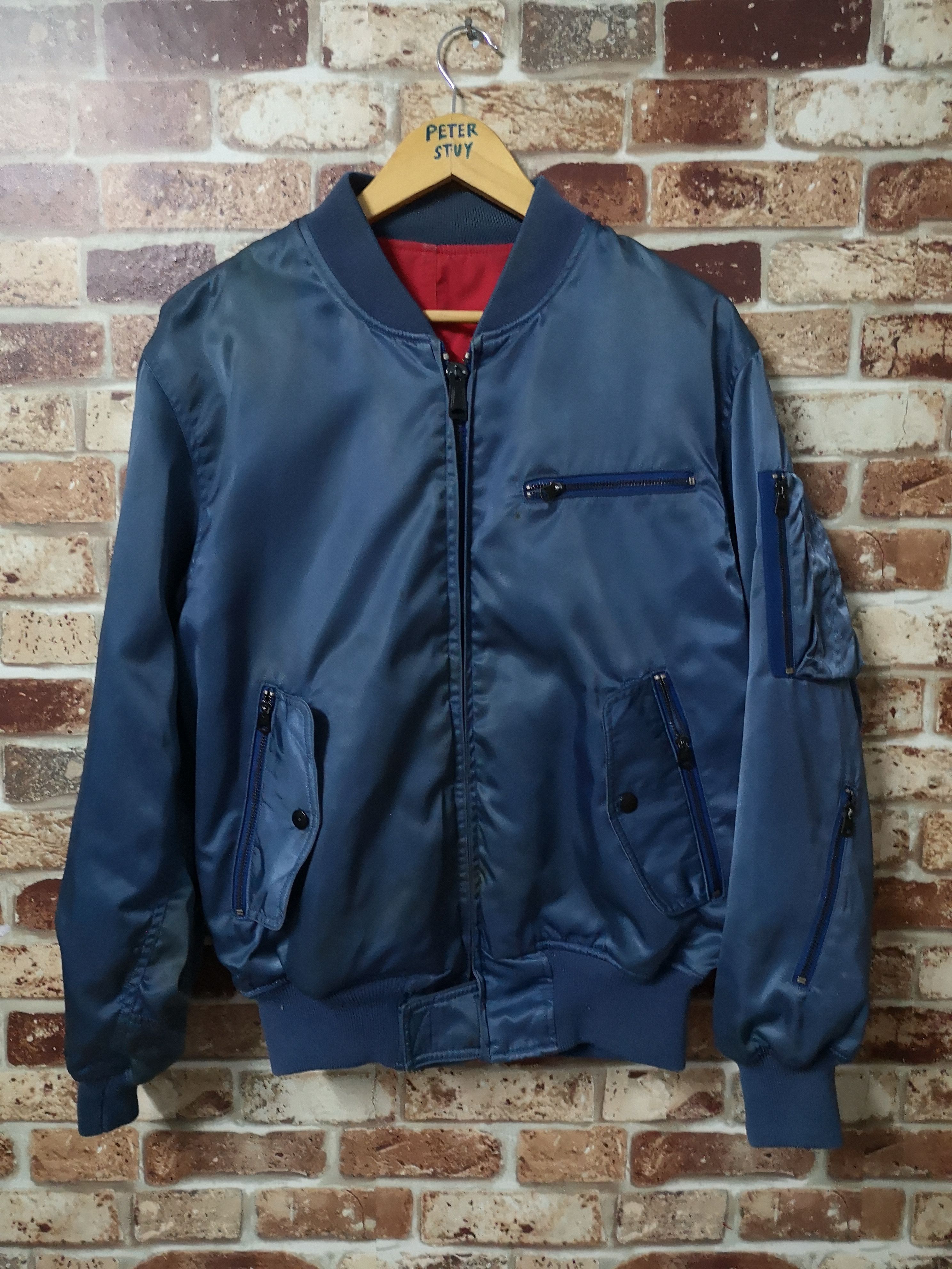 Vintage VINTAGE RACING KUSHITANI REVESIBLE BOMBER JACKET Size US L / EU 52-54 / 3 - 2 Thumbnail