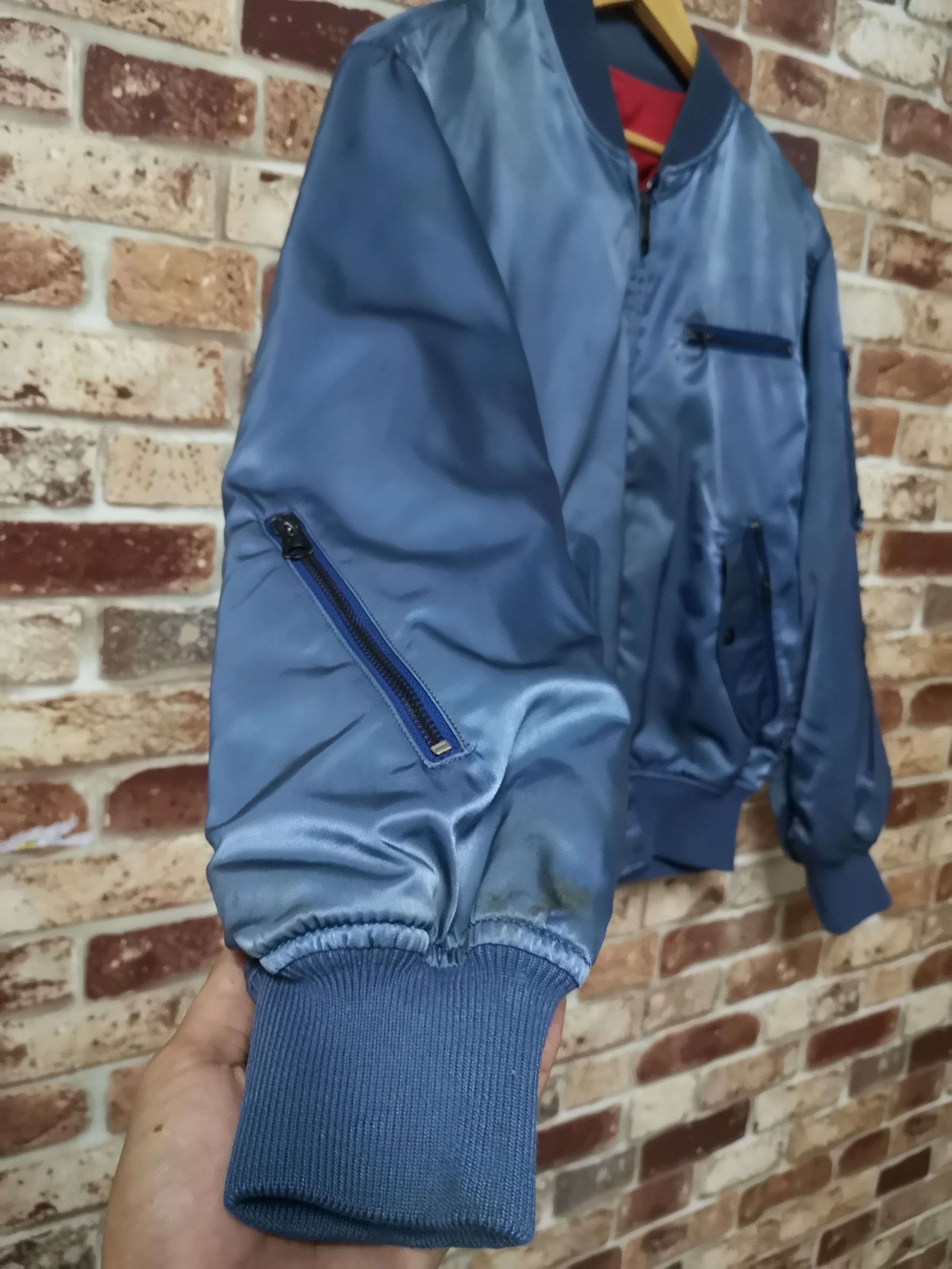 Vintage VINTAGE RACING KUSHITANI REVESIBLE BOMBER JACKET Size US L / EU 52-54 / 3 - 10 Thumbnail