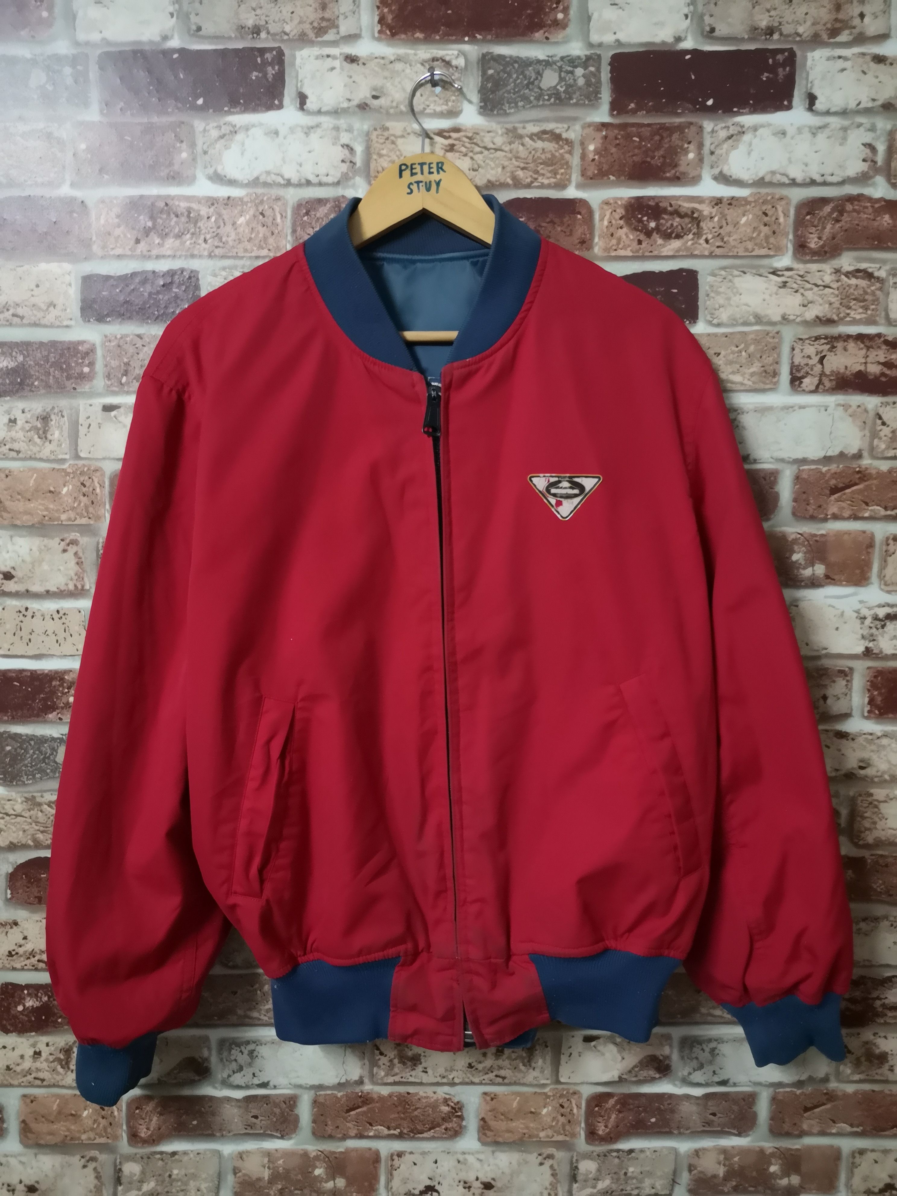 Vintage VINTAGE RACING KUSHITANI REVESIBLE BOMBER JACKET Size US L / EU 52-54 / 3 - 12 Thumbnail