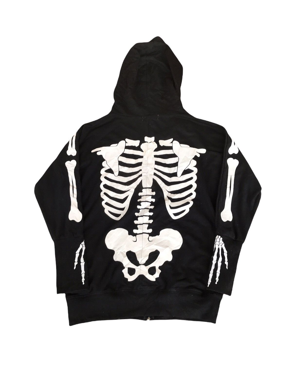 Japanese Brand Overprint Skeleton Bone hoodie full zipper Size US M / EU 48-50 / 2 - 2 Thumbnail