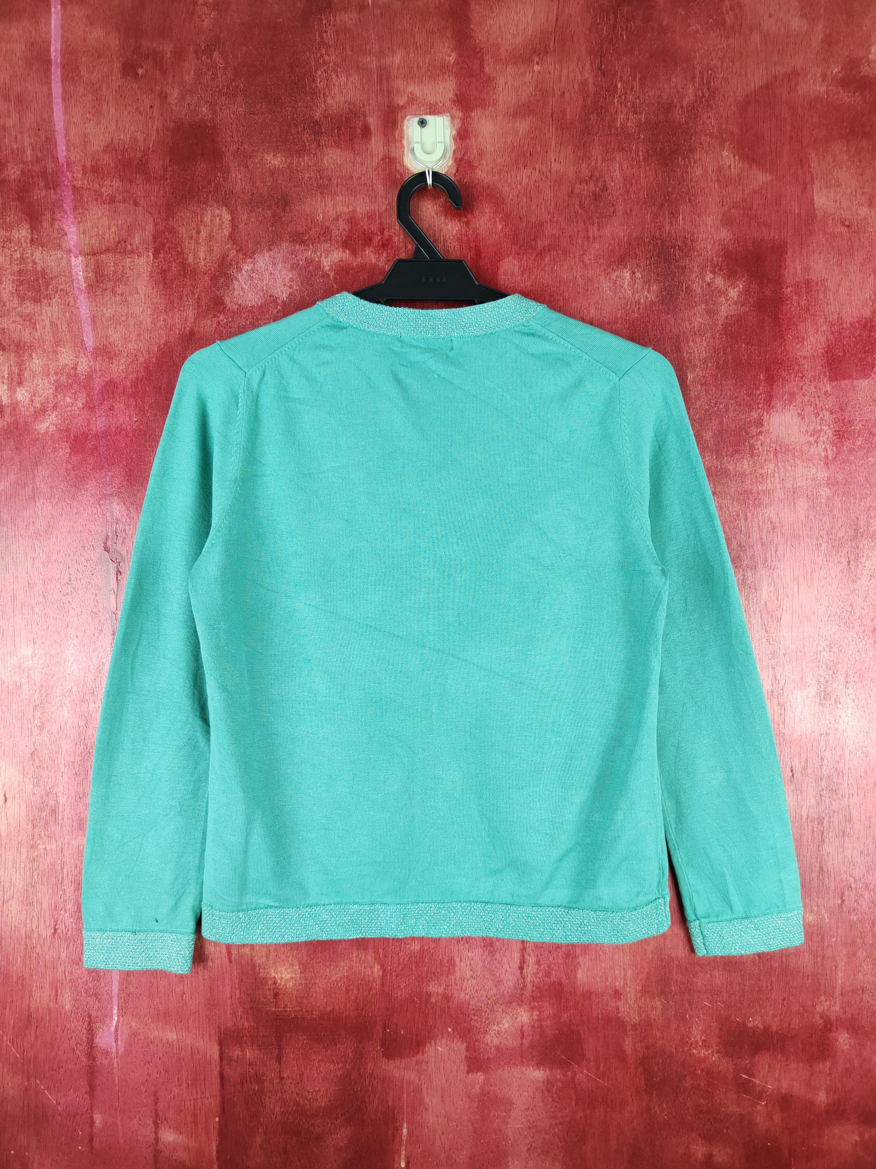 Homespun Knitwear × Japanese Brand Inéd Mint Green plain knitwear Cardigan #S913 Size S / US 4 / IT 40 - 8 Thumbnail