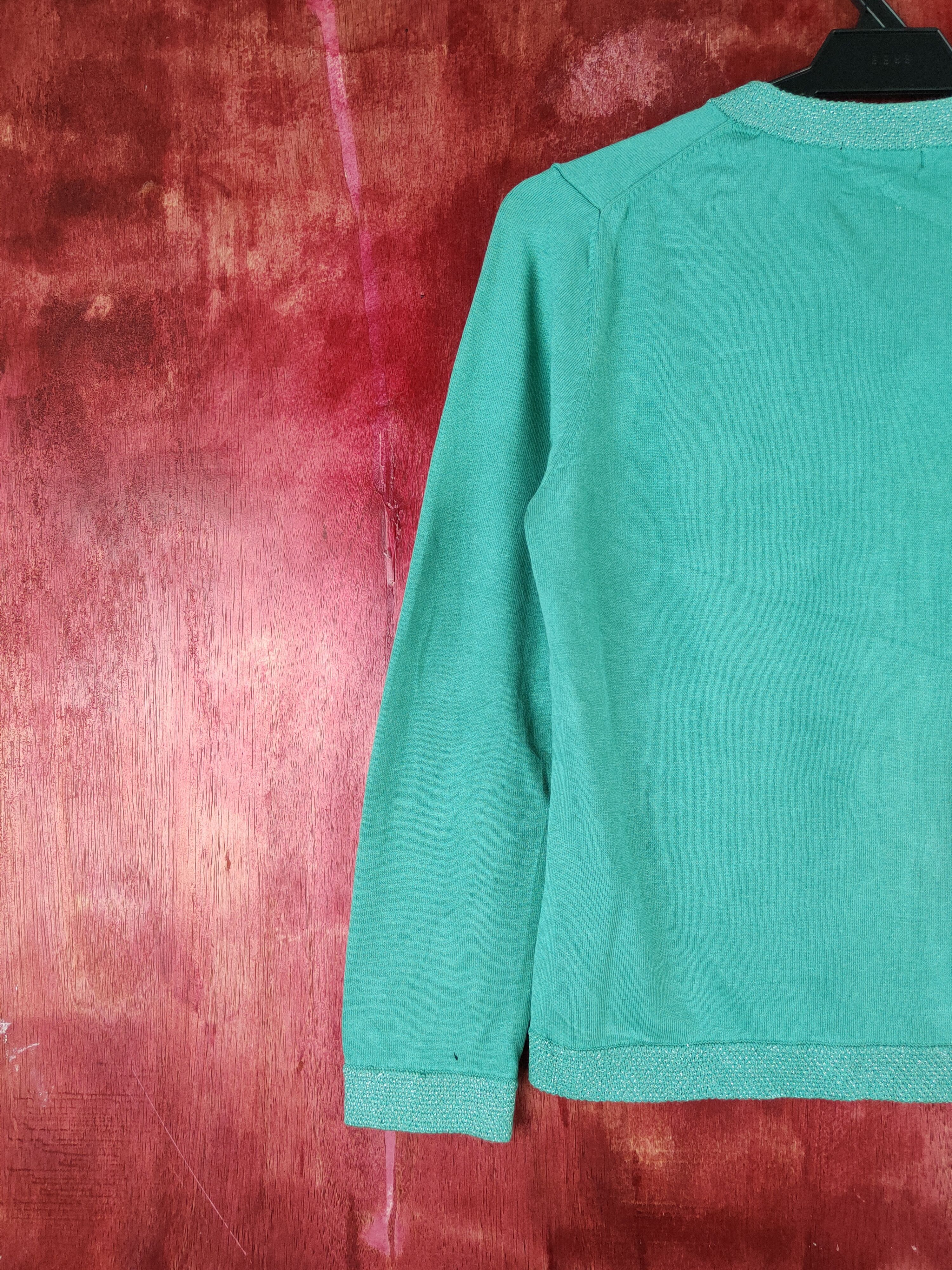 Homespun Knitwear × Japanese Brand Inéd Mint Green plain knitwear Cardigan #S913 Size S / US 4 / IT 40 - 9 Thumbnail