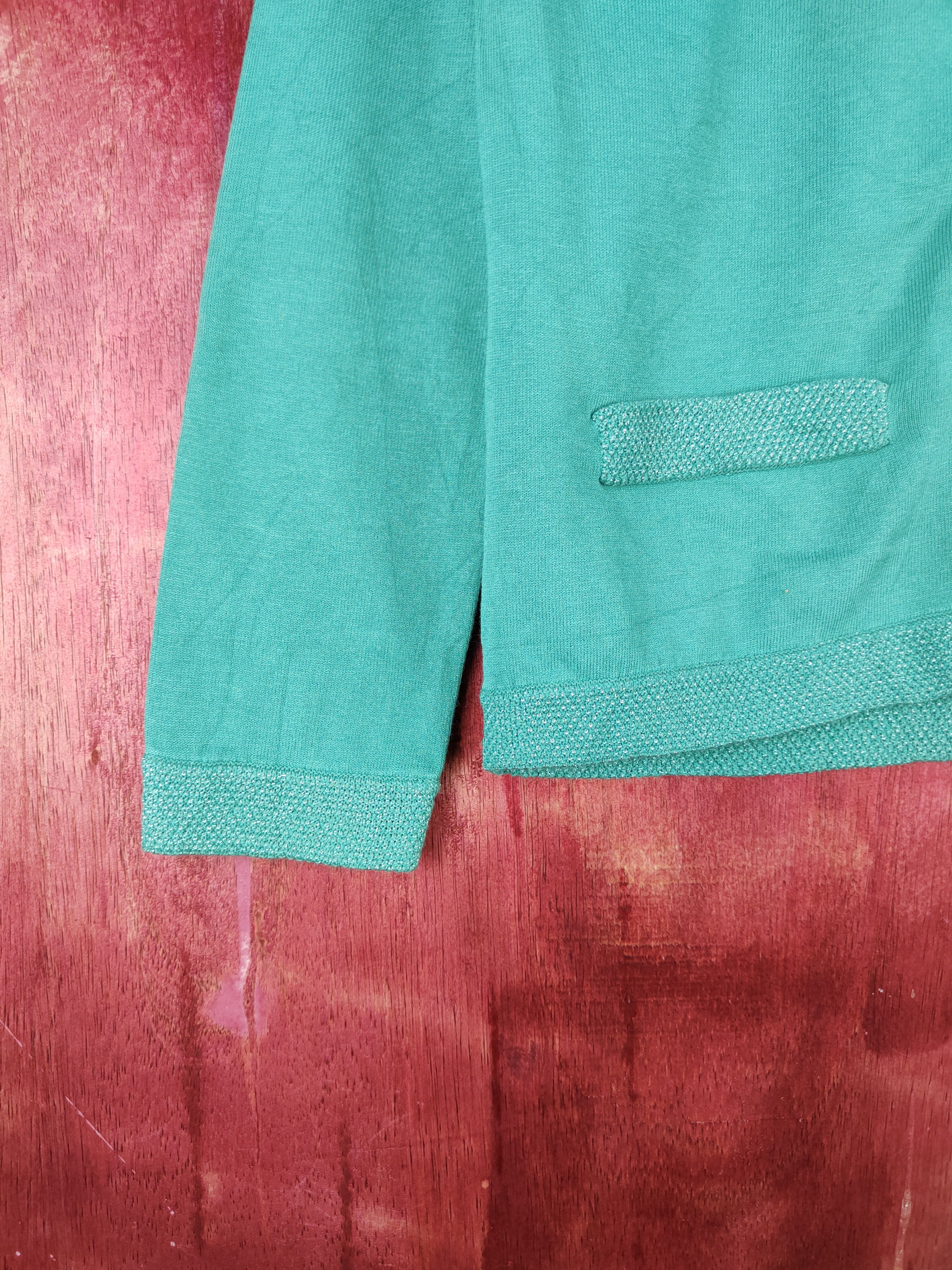 Homespun Knitwear × Japanese Brand Inéd Mint Green plain knitwear Cardigan #S913 Size S / US 4 / IT 40 - 4 Thumbnail