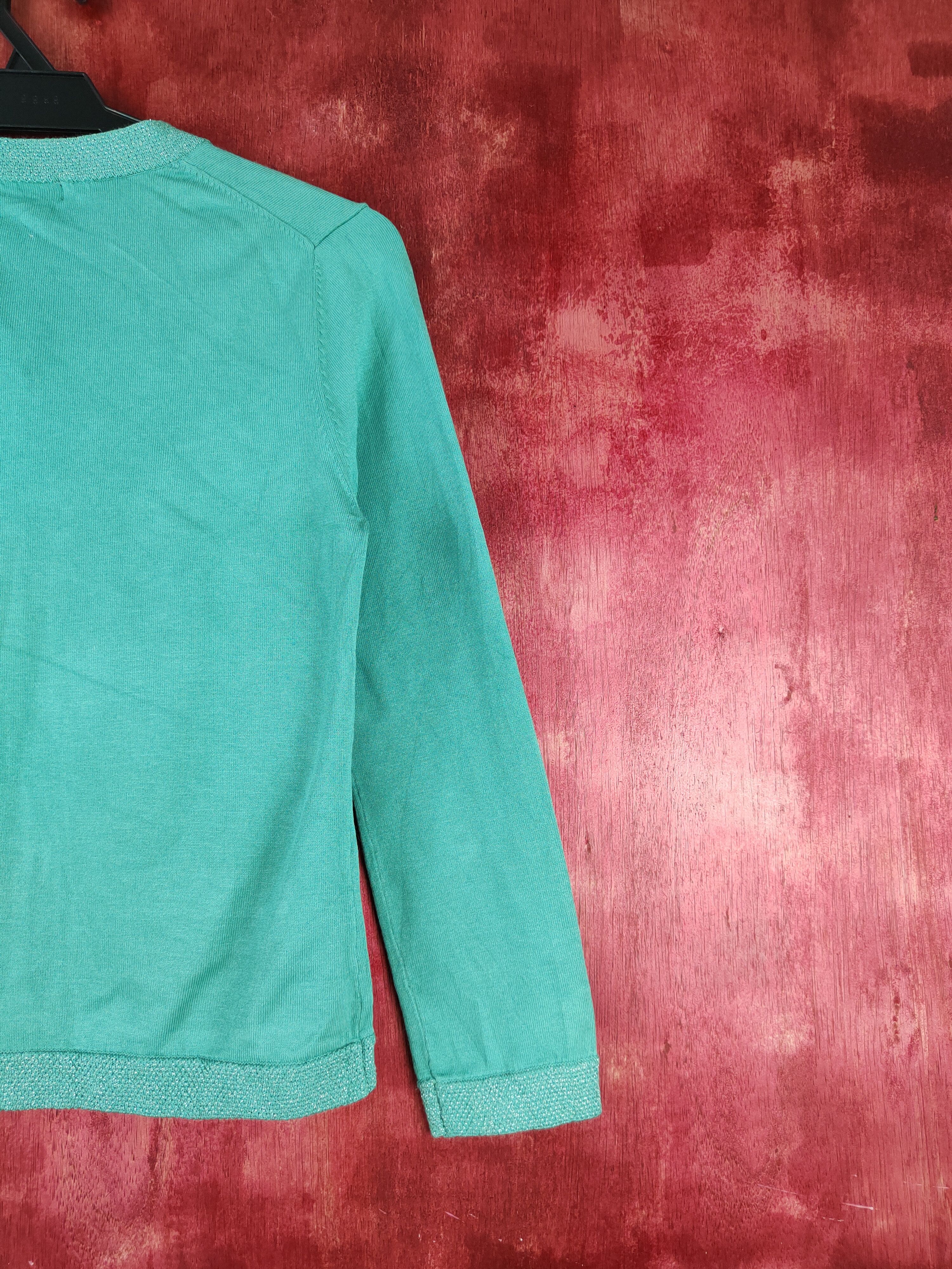 Homespun Knitwear × Japanese Brand Inéd Mint Green plain knitwear Cardigan #S913 Size S / US 4 / IT 40 - 10 Thumbnail