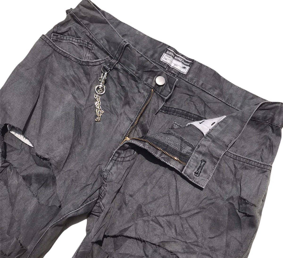 Michel Klein General Works MK Homme Custom Distressed Punk Style Pants Size US 32 / EU 48 - 4 Thumbnail