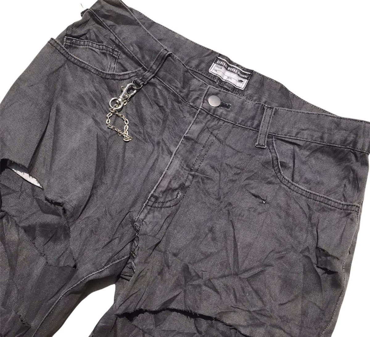 Michel Klein General Works MK Homme Custom Distressed Punk Style Pants Size US 32 / EU 48 - 3 Thumbnail